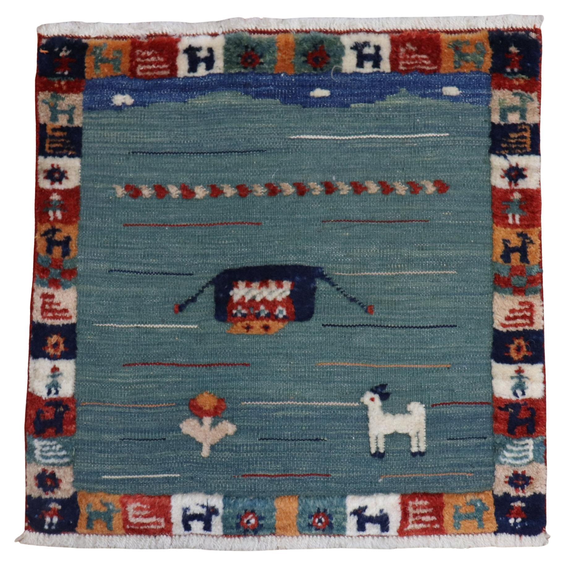 Tappeto Zabihi Collection
S Gabbeh Souf Animal Verde in vendita