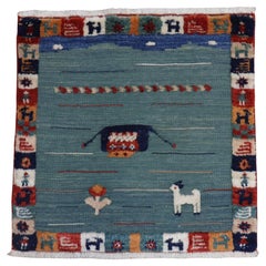 Tappeto Zabihi Collection'S Gabbeh Souf Animal Verde