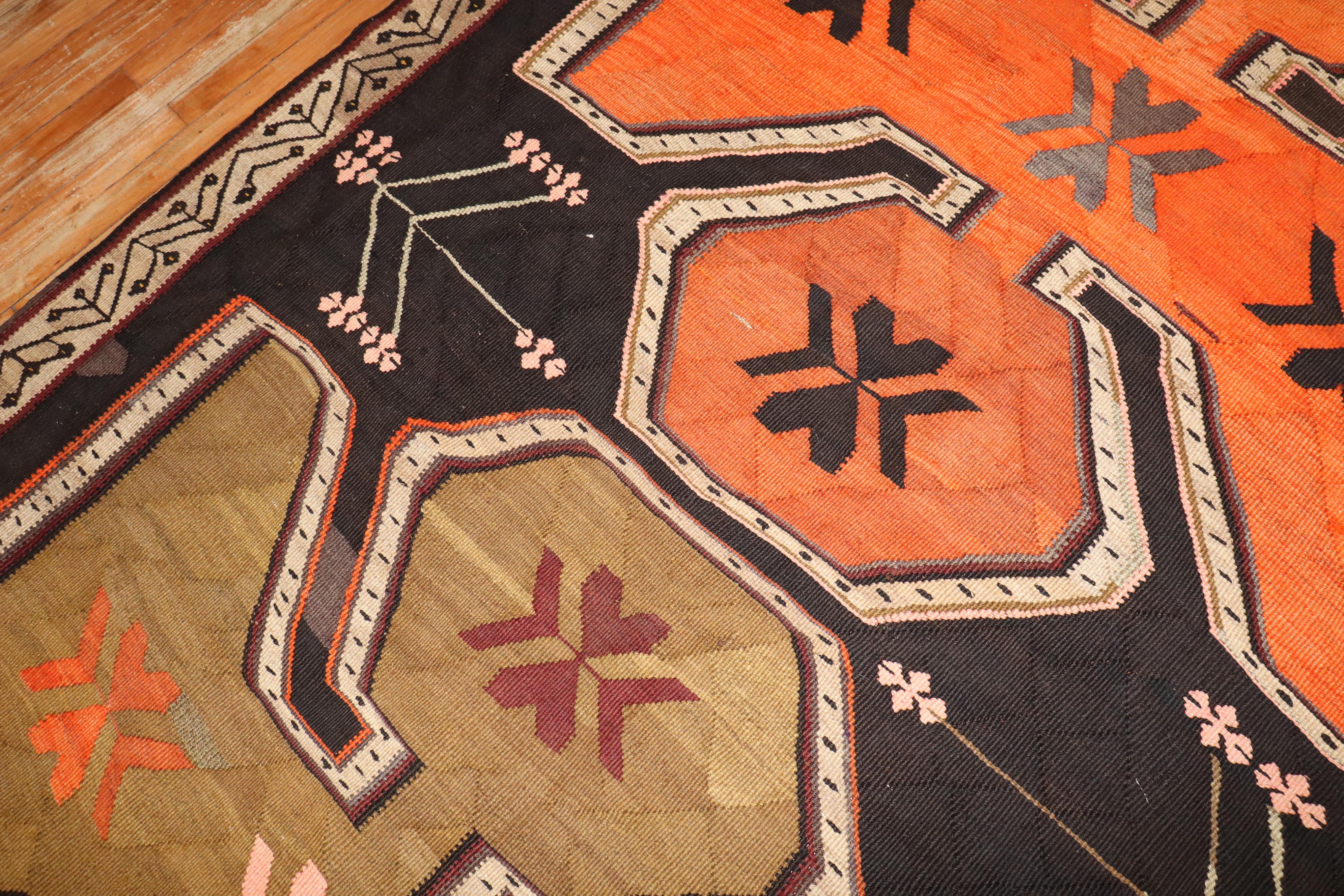 Kilim Turco Vintage Tamaño Galería Colección Zabihi en Bueno estado para la venta en New York, NY