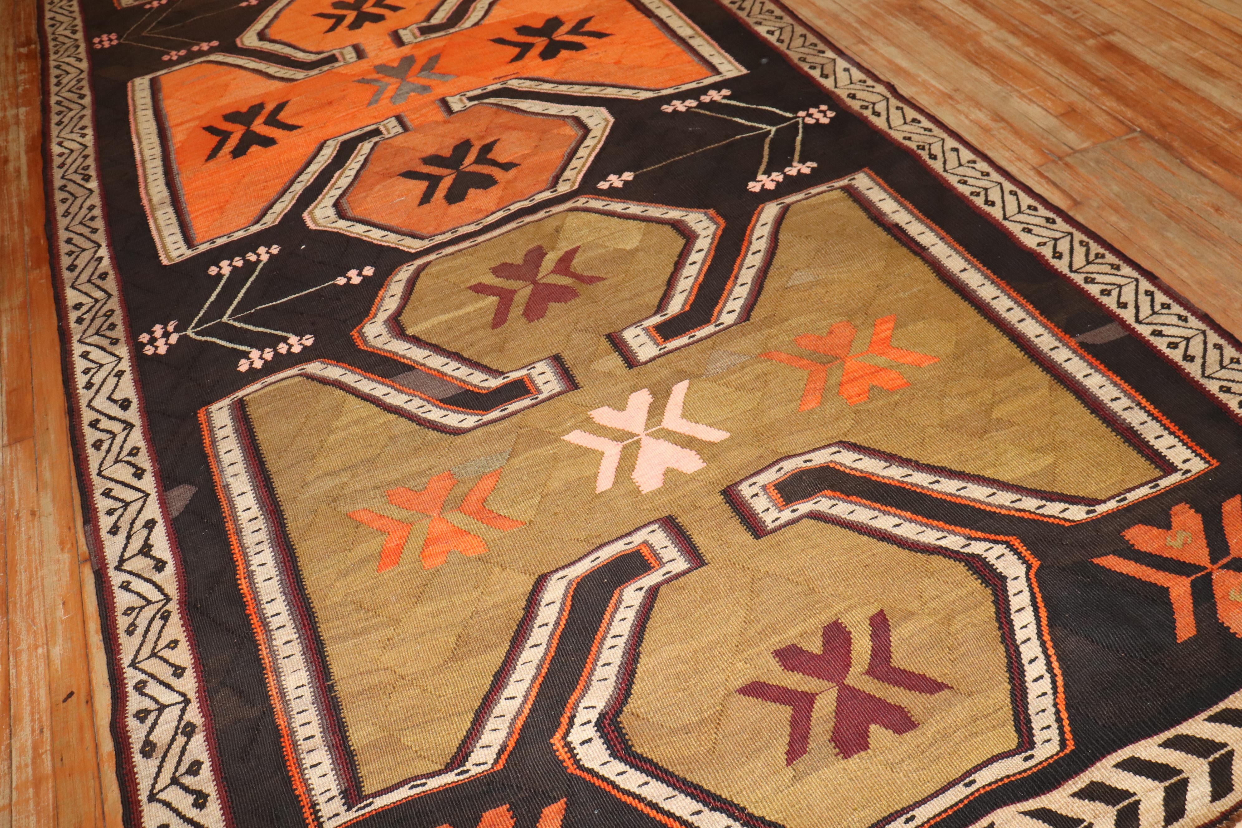 Kilim Turco Vintage Tamaño Galería Colección Zabihi en venta 1