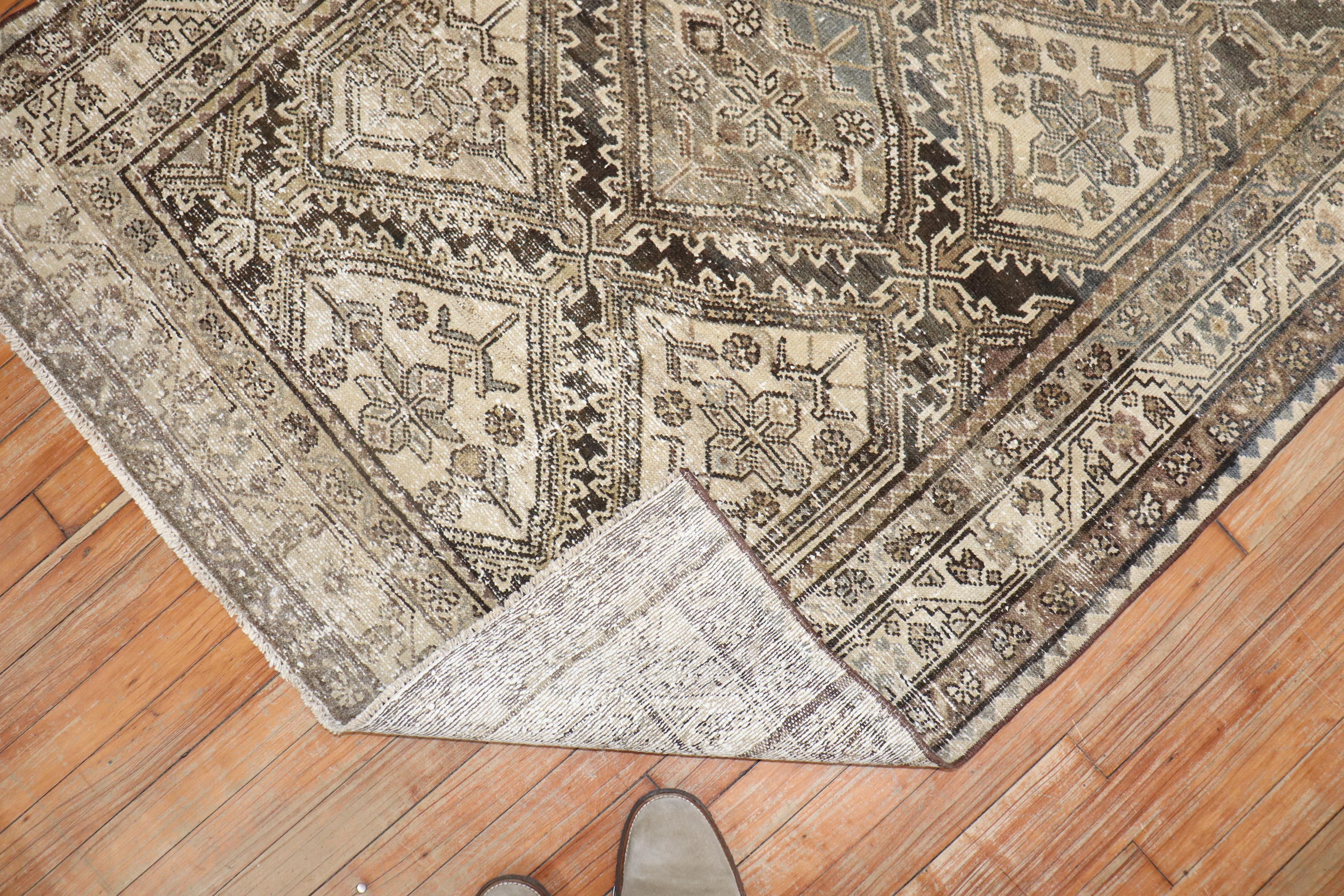 Zabihi Collection Geometric Antique Kurd Rug For Sale at 1stDibs