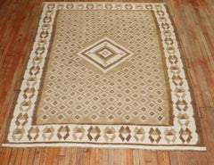 Collection'S Geometrico Marrone Bianco Vintage Kilim Turco Zabihi