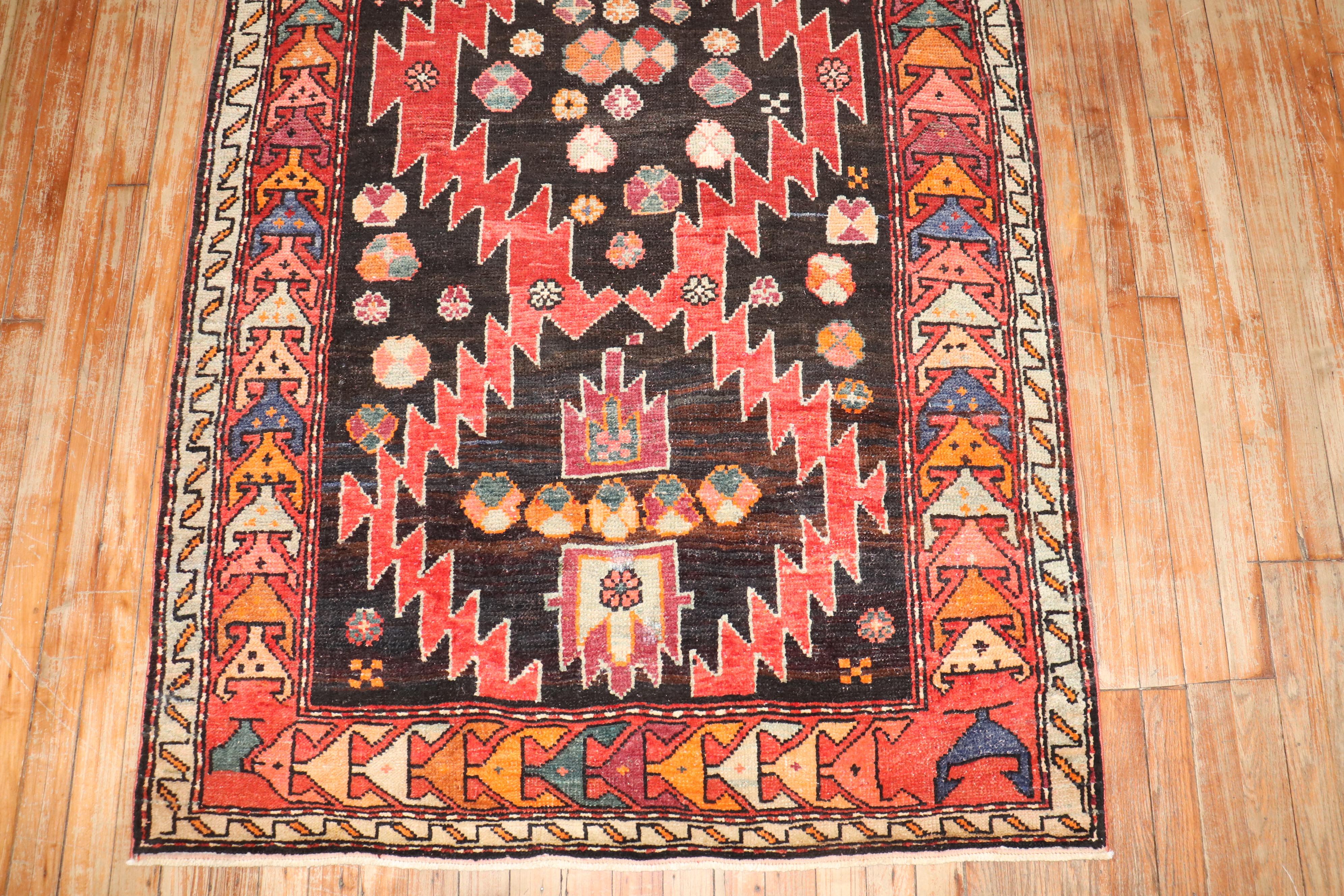 Lana Runner geometrico Karabagh della Collection'S di Zabihi in vendita
