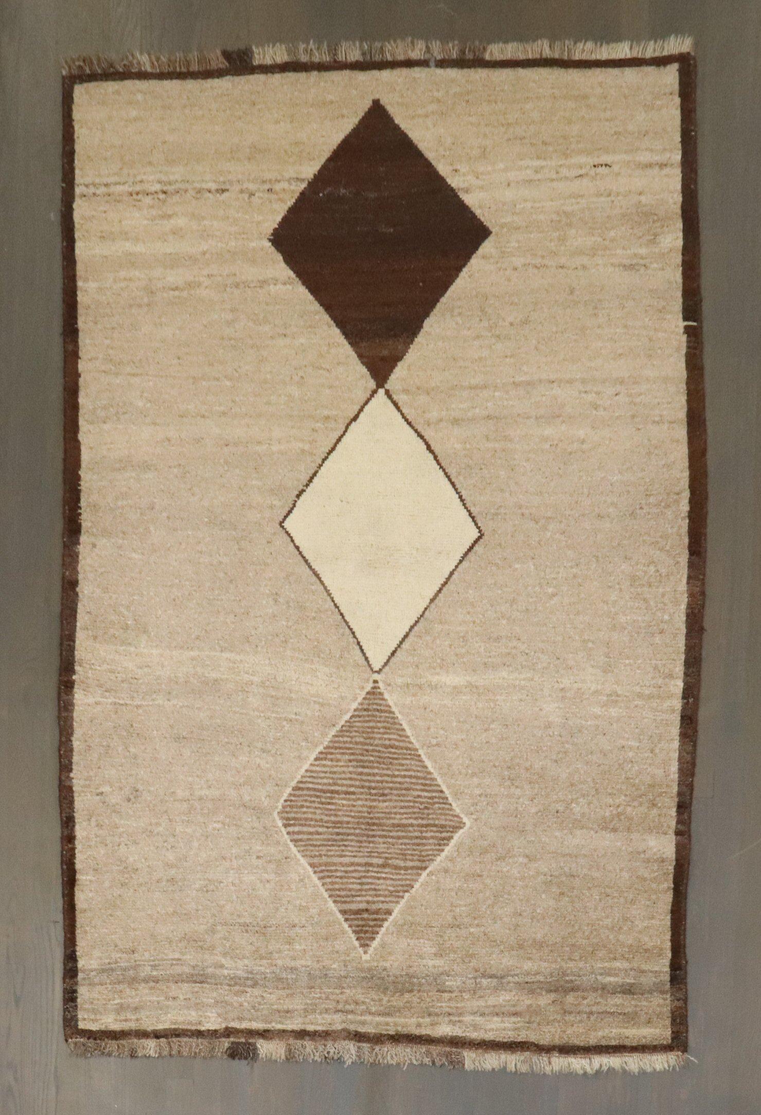 Geometrischer persischer Gabbeh-Teppich der Zabihi-Kollektion im Zustand „Hervorragend“ im Angebot in New York, NY