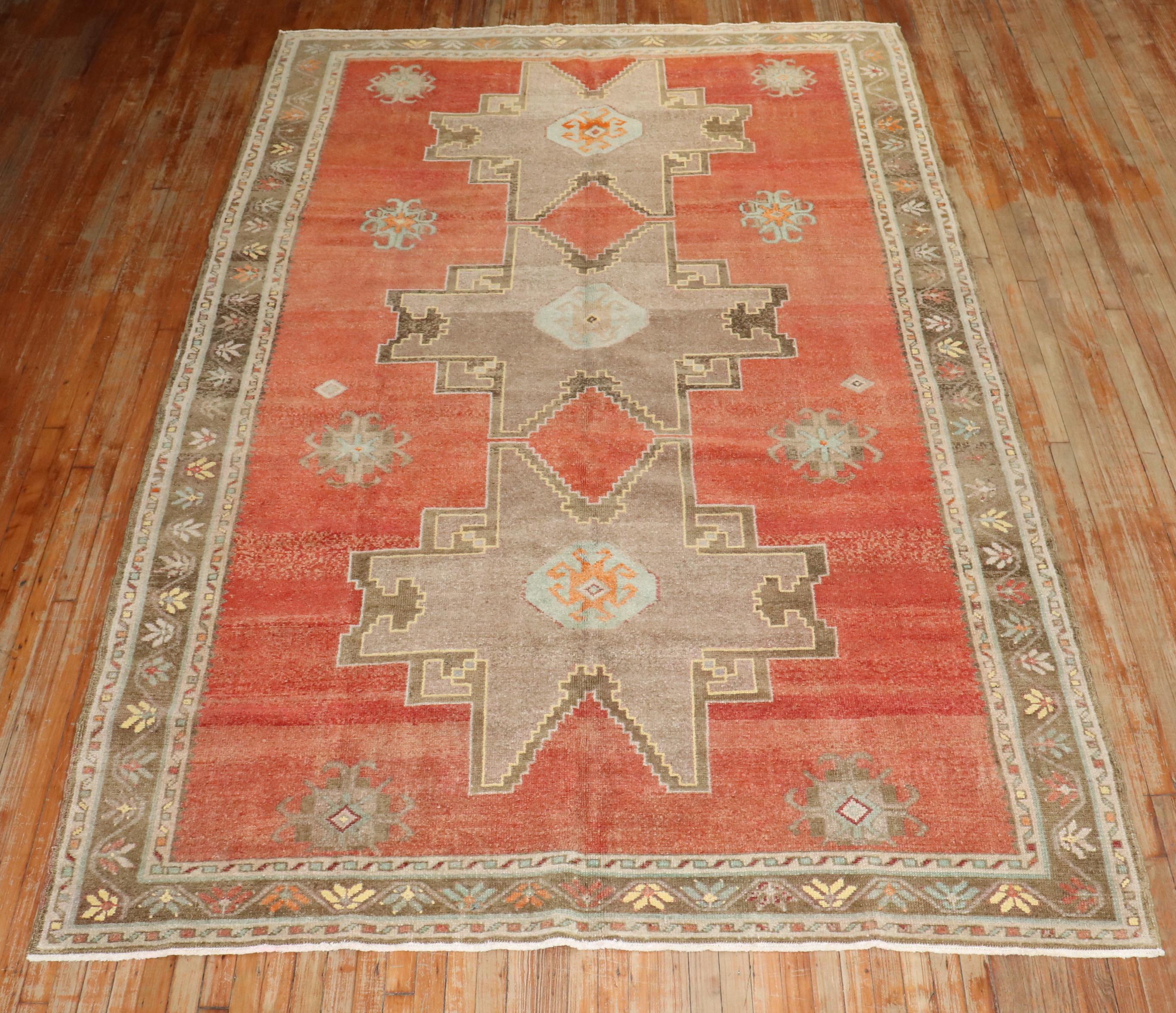 mid 20th century Tribal Turkish Kars Room rug

Details
rug no.	j3772
size	7' 5