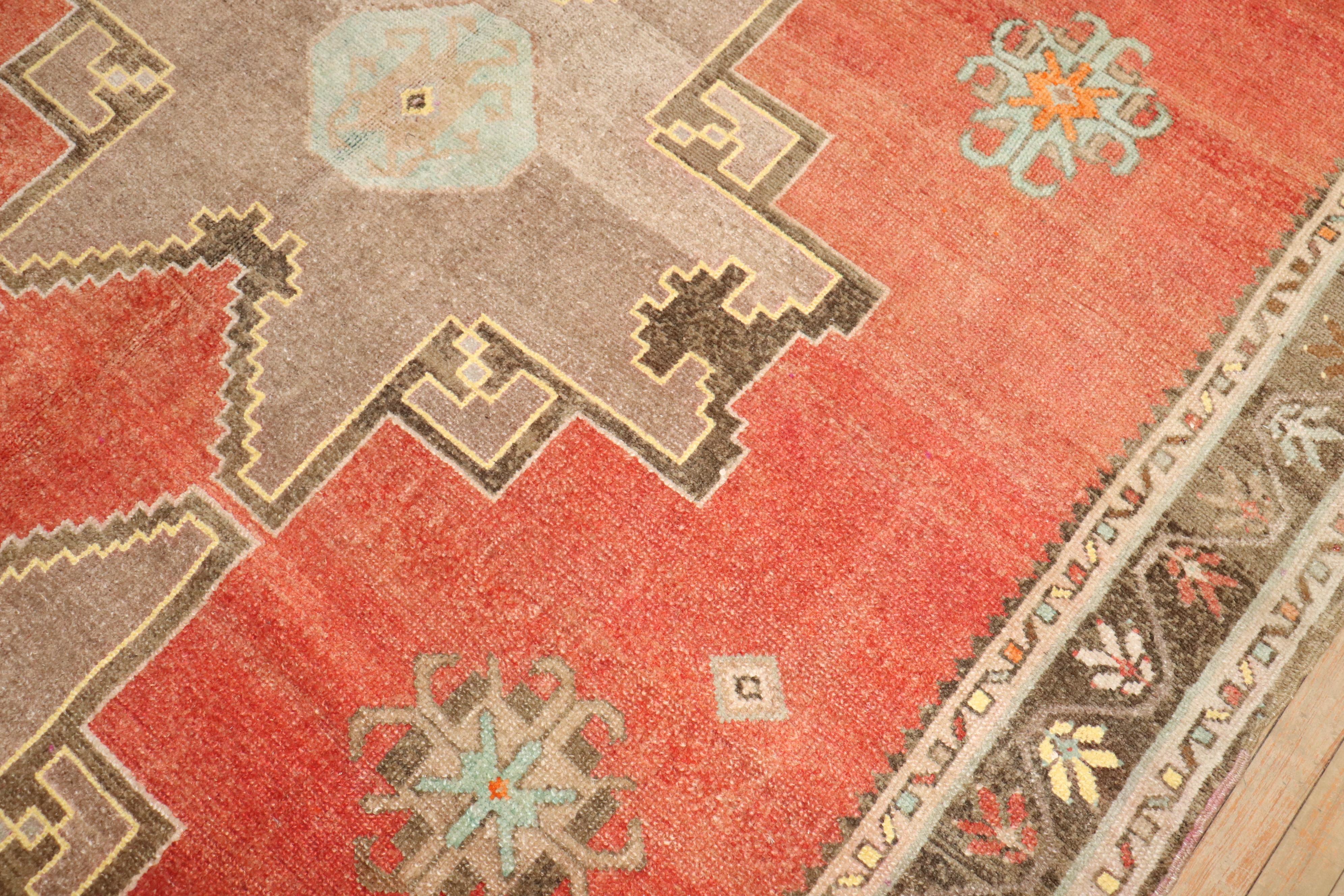 Zabihi Collection Geometric Room Size Turkish Rug For Sale 2