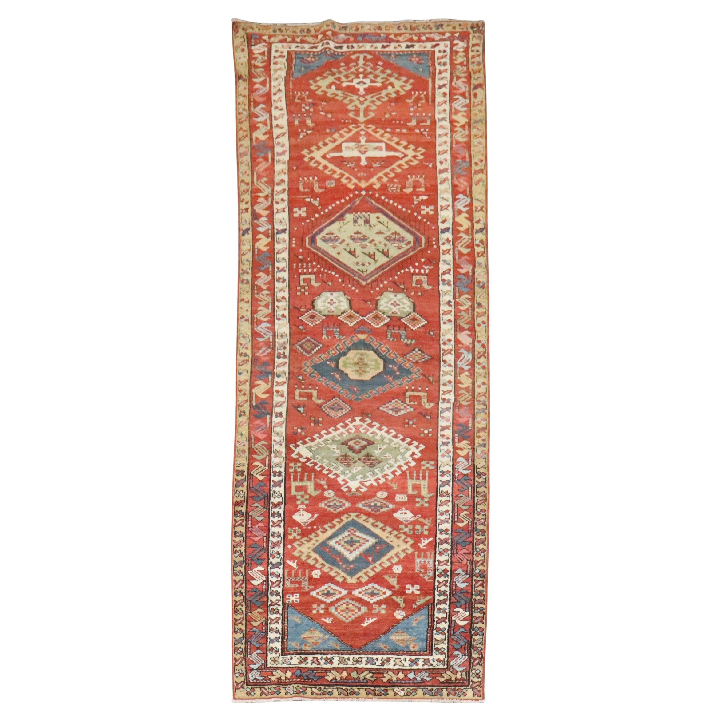 Zabihi Collection Geometric Tribal Northwest Persian Early 20th Century Runner