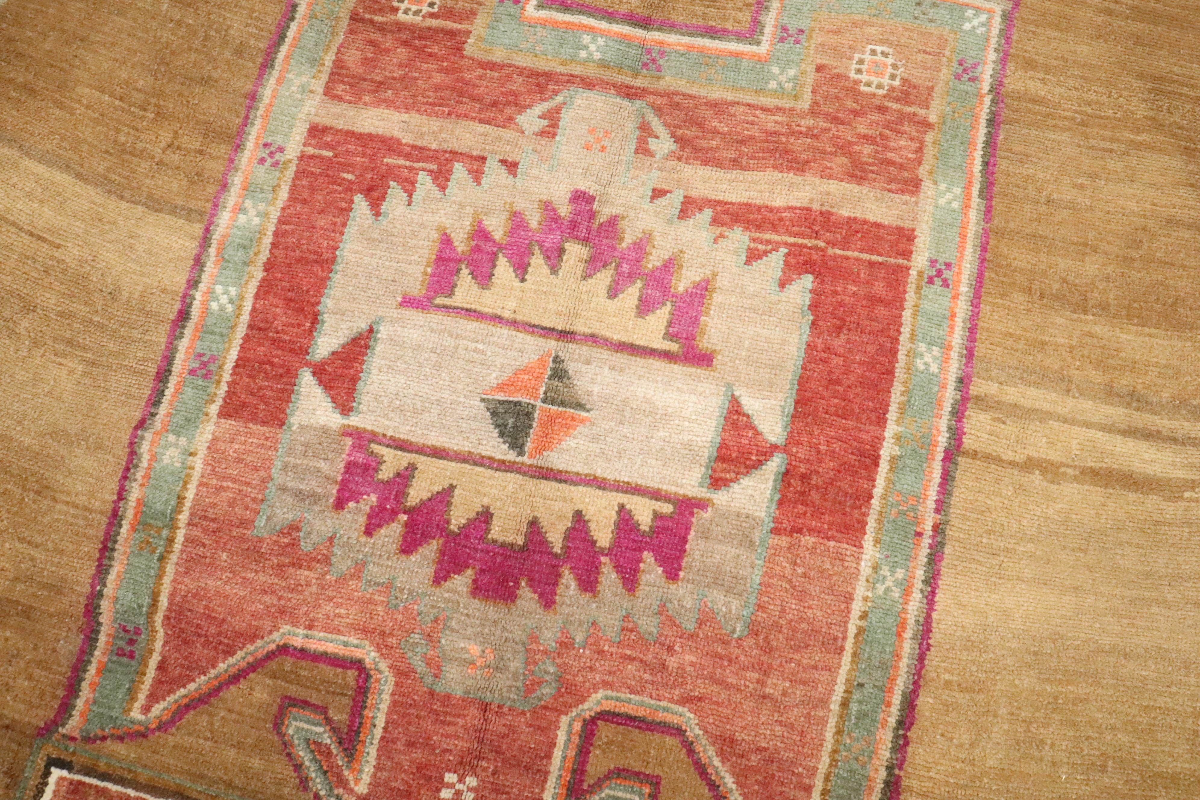 Zabihi Collection Geometric Tribal Turkish Gallery Runner (T�ürkisch) im Angebot