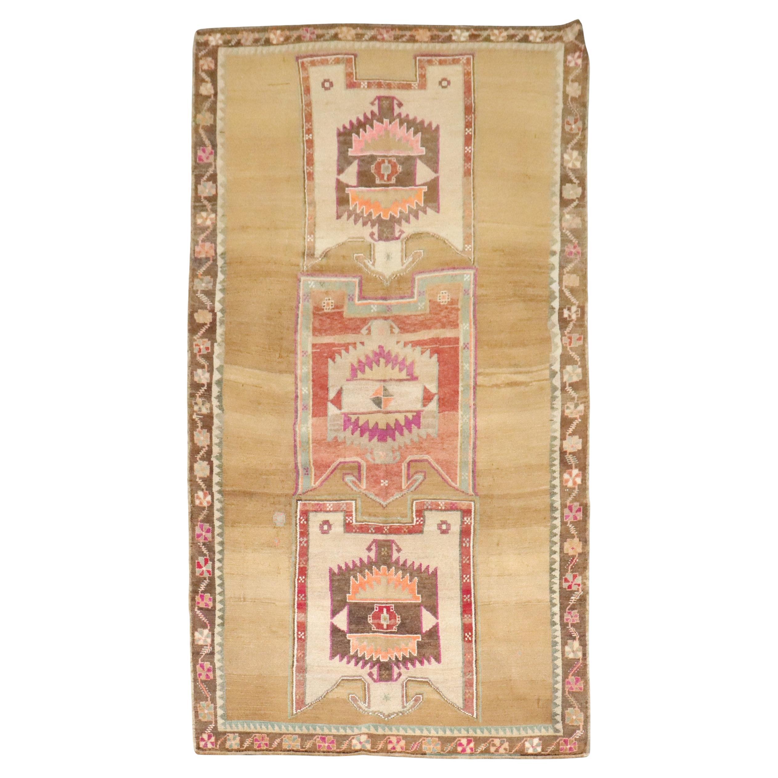 Zabihi Collection Geometric Tribal Turkish Gallery Runner