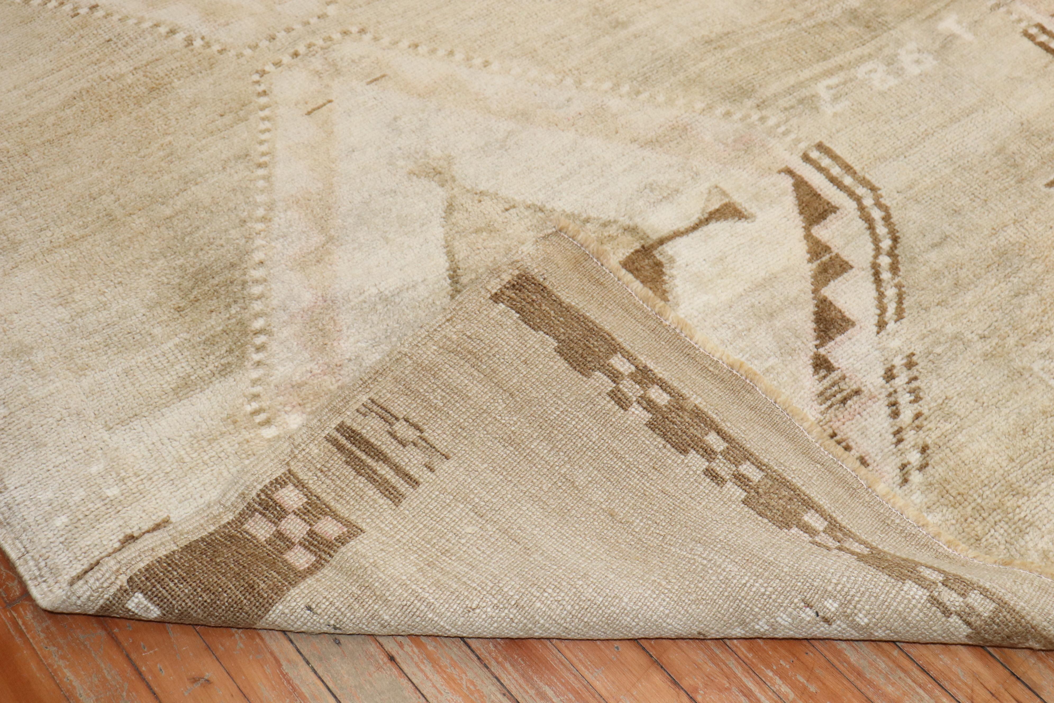 Zabihi Collection Geometric Tribal Turkish Rug For Sale 1