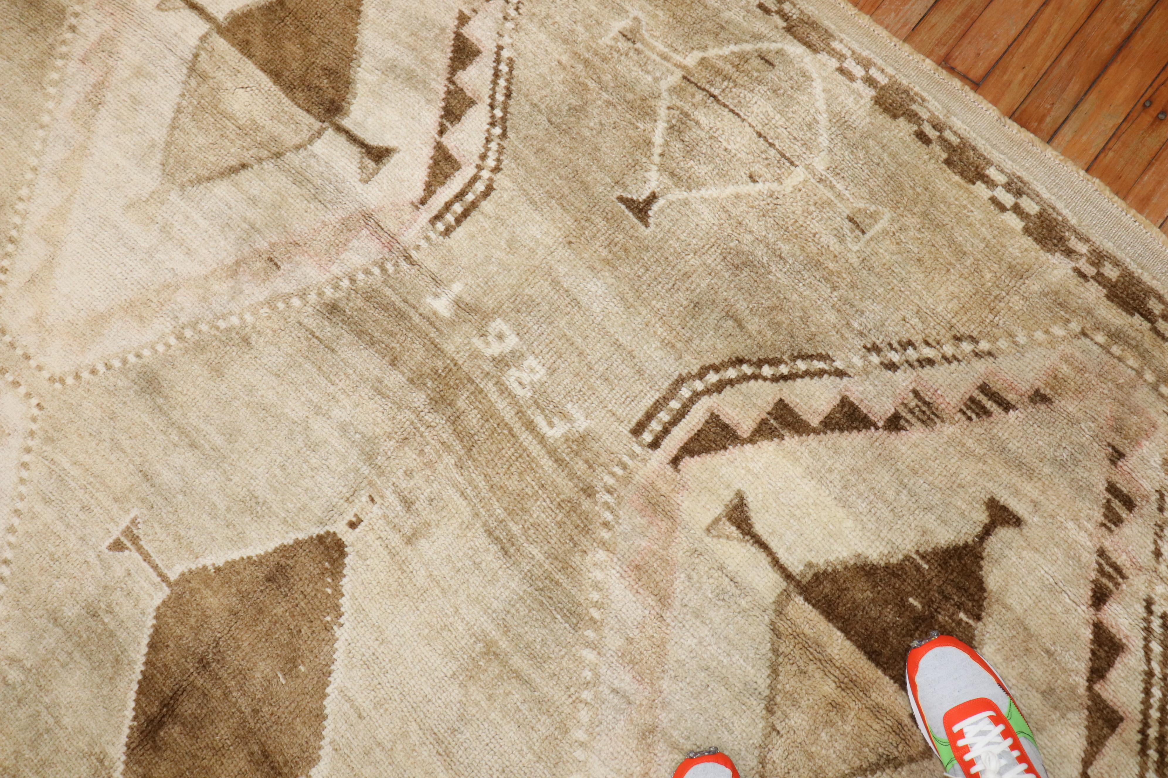 Zabihi Collection Geometric Tribal Turkish Rug For Sale 2