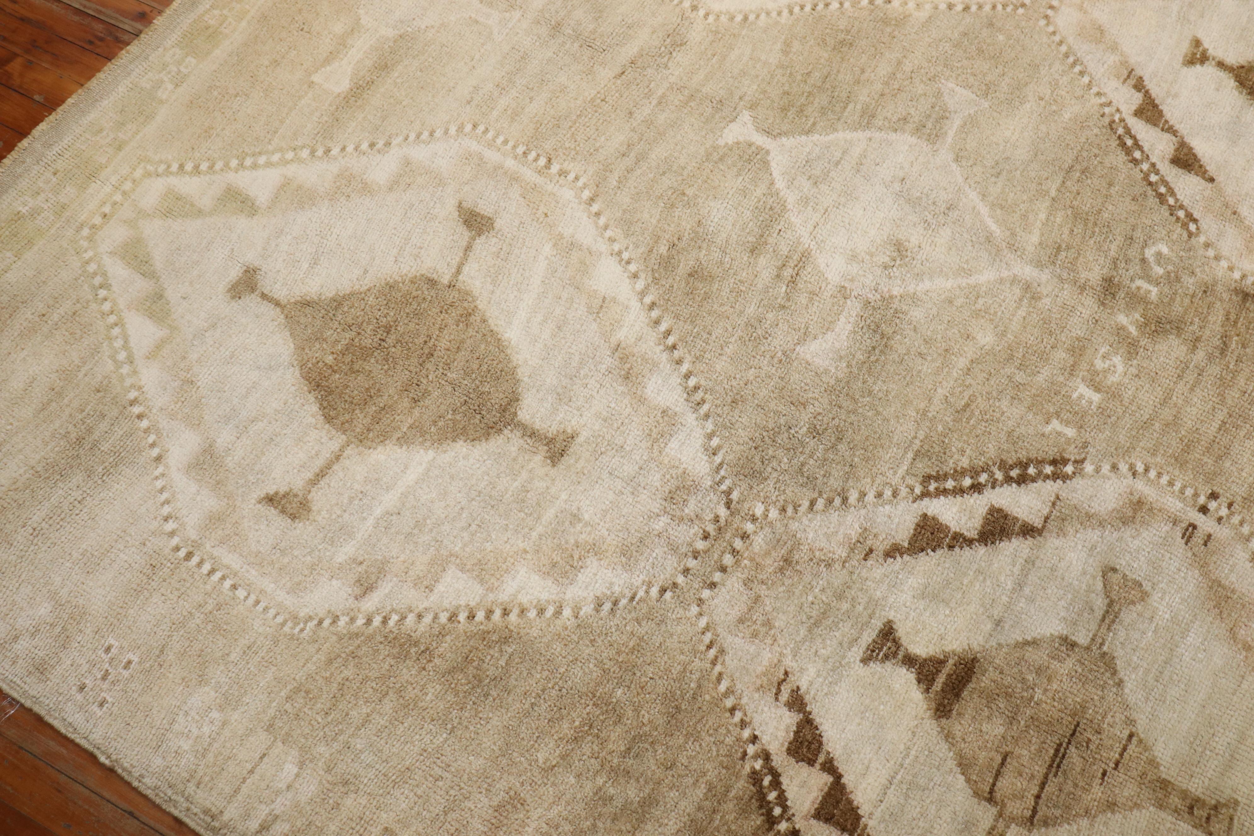 Zabihi Collection Geometric Tribal Turkish Rug For Sale 3