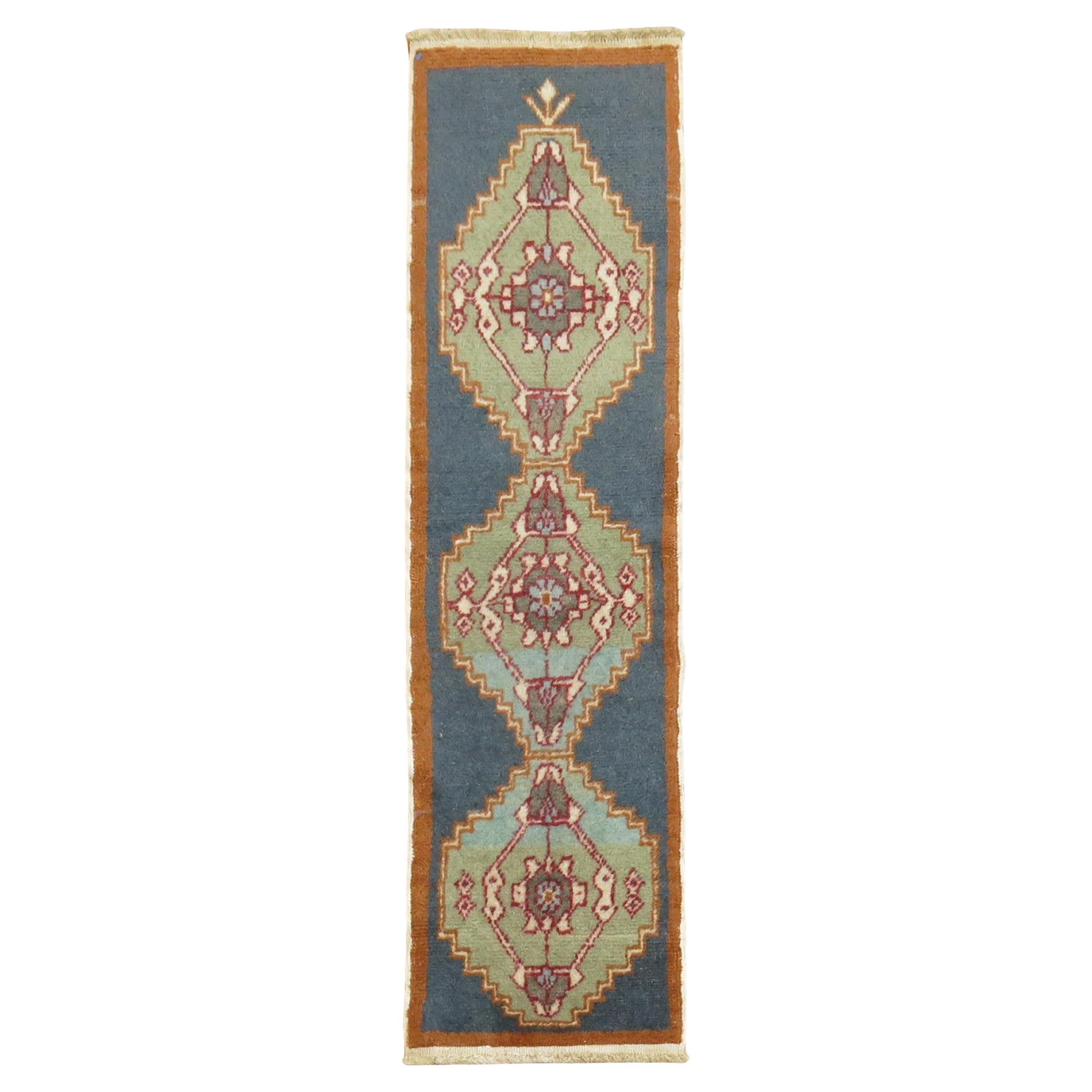 Zabihi Collection Geometric Turkish Anatolian Throw Rug