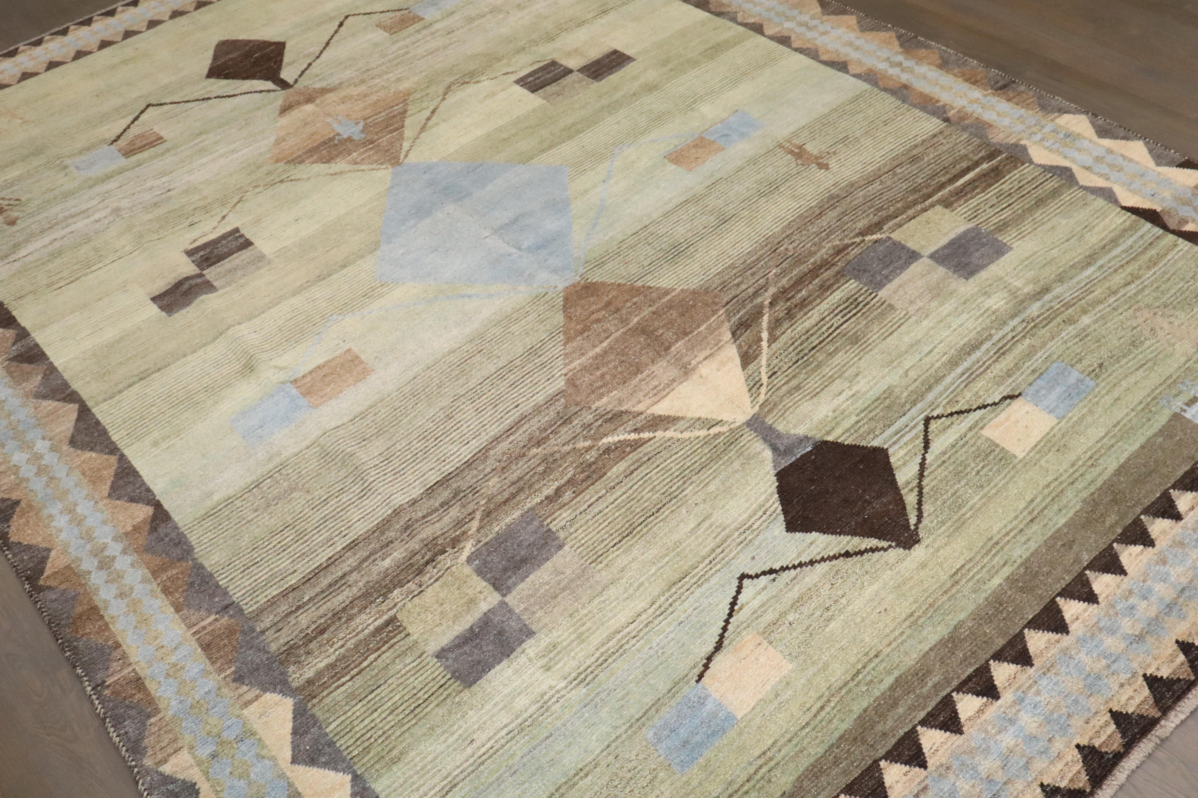 Tappeto Gabbeh persiano vintage geometrico della Collection'S di Zabihi in vendita 3