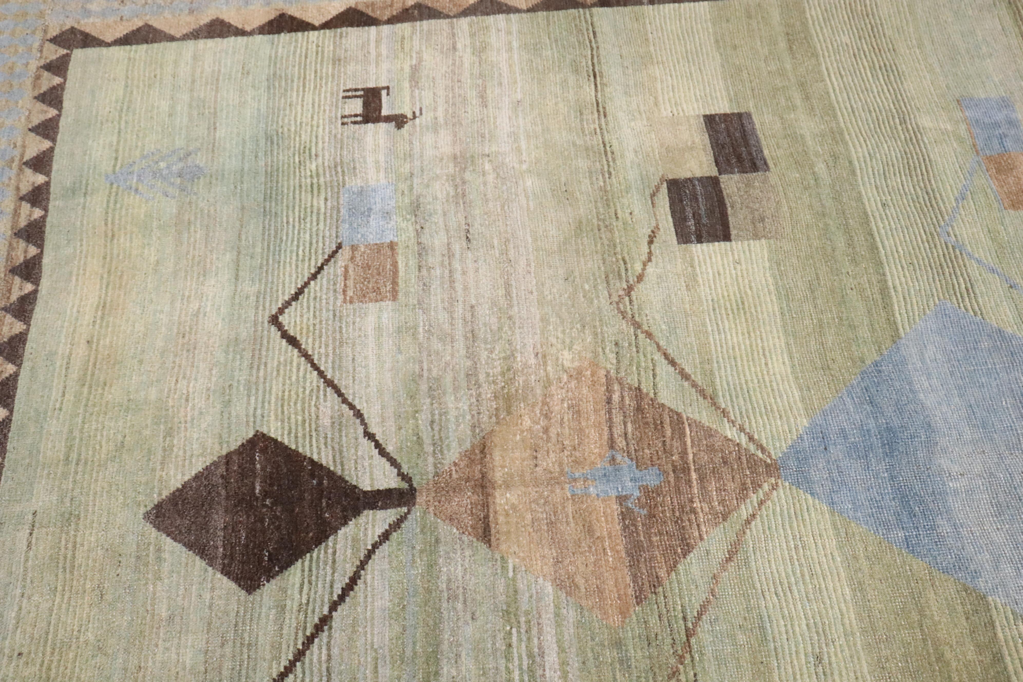 Tappeto Gabbeh persiano vintage geometrico della Collection'S di Zabihi In condizioni buone in vendita a New York, NY