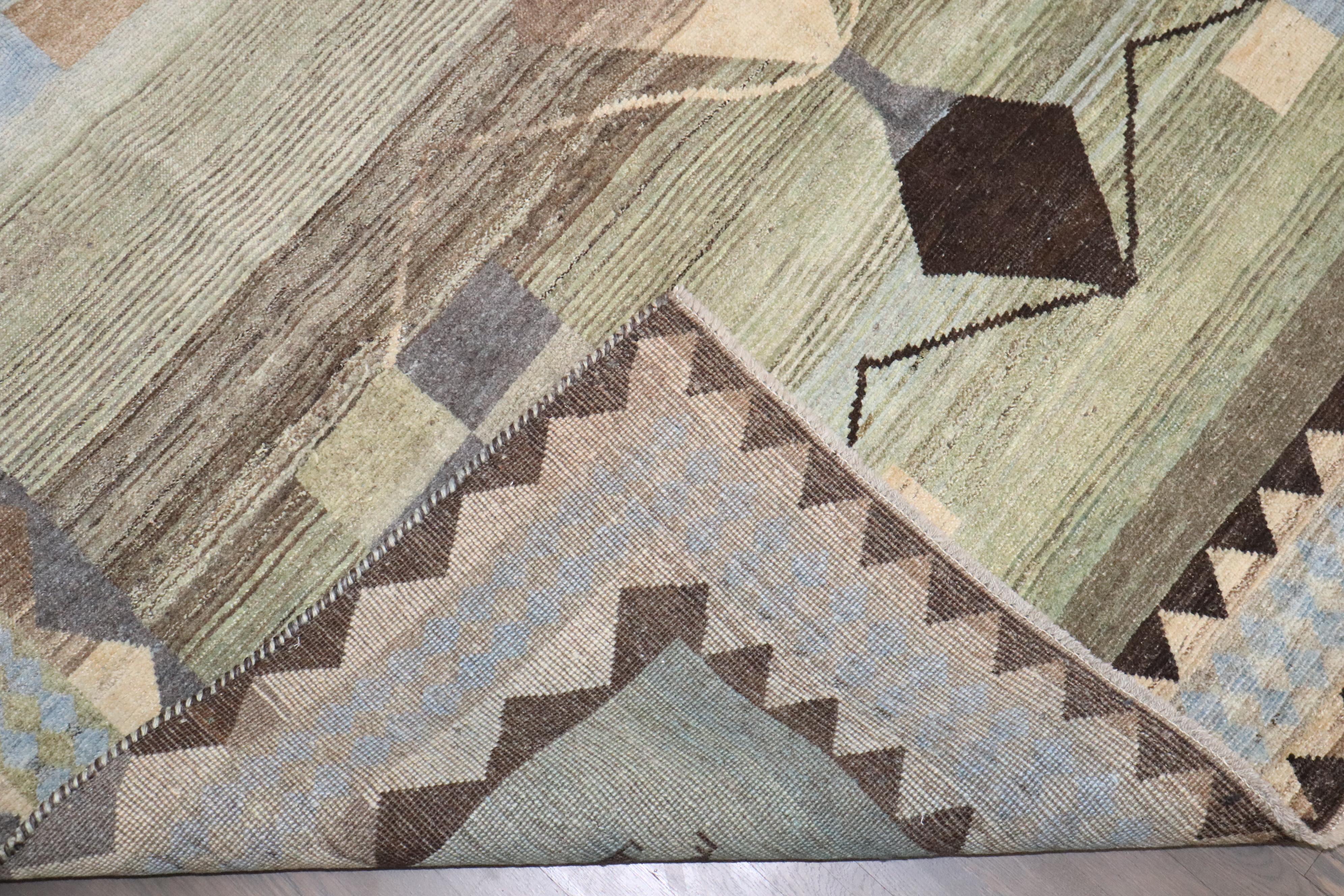 Lana Tappeto Gabbeh persiano vintage geometrico della Collection'S di Zabihi in vendita