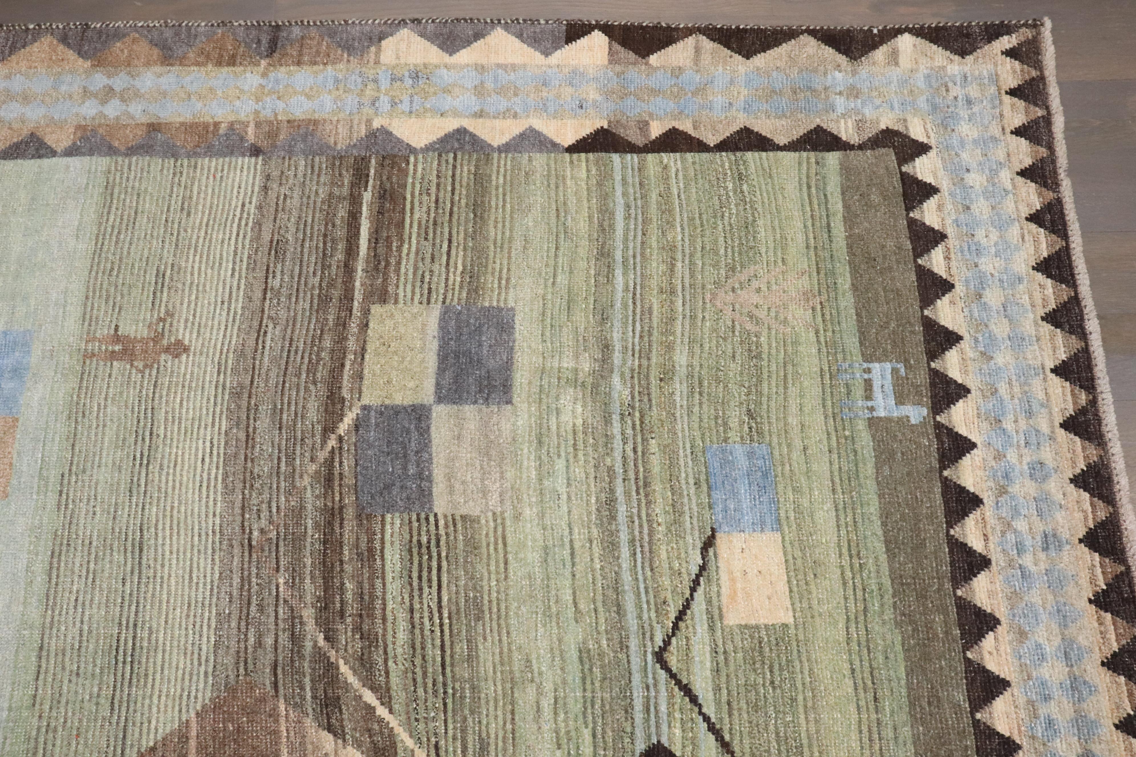 Tappeto Gabbeh persiano vintage geometrico della Collection'S di Zabihi in vendita 1