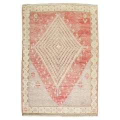 Zabihi Collection Geometric Vintage Turkish Accent Size Rug, 4'3'' x 5'9''