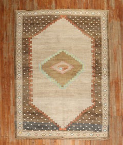 Zabihi Kollektion Geometrischer türkischer Vintage-Teppich in Zimmergröße