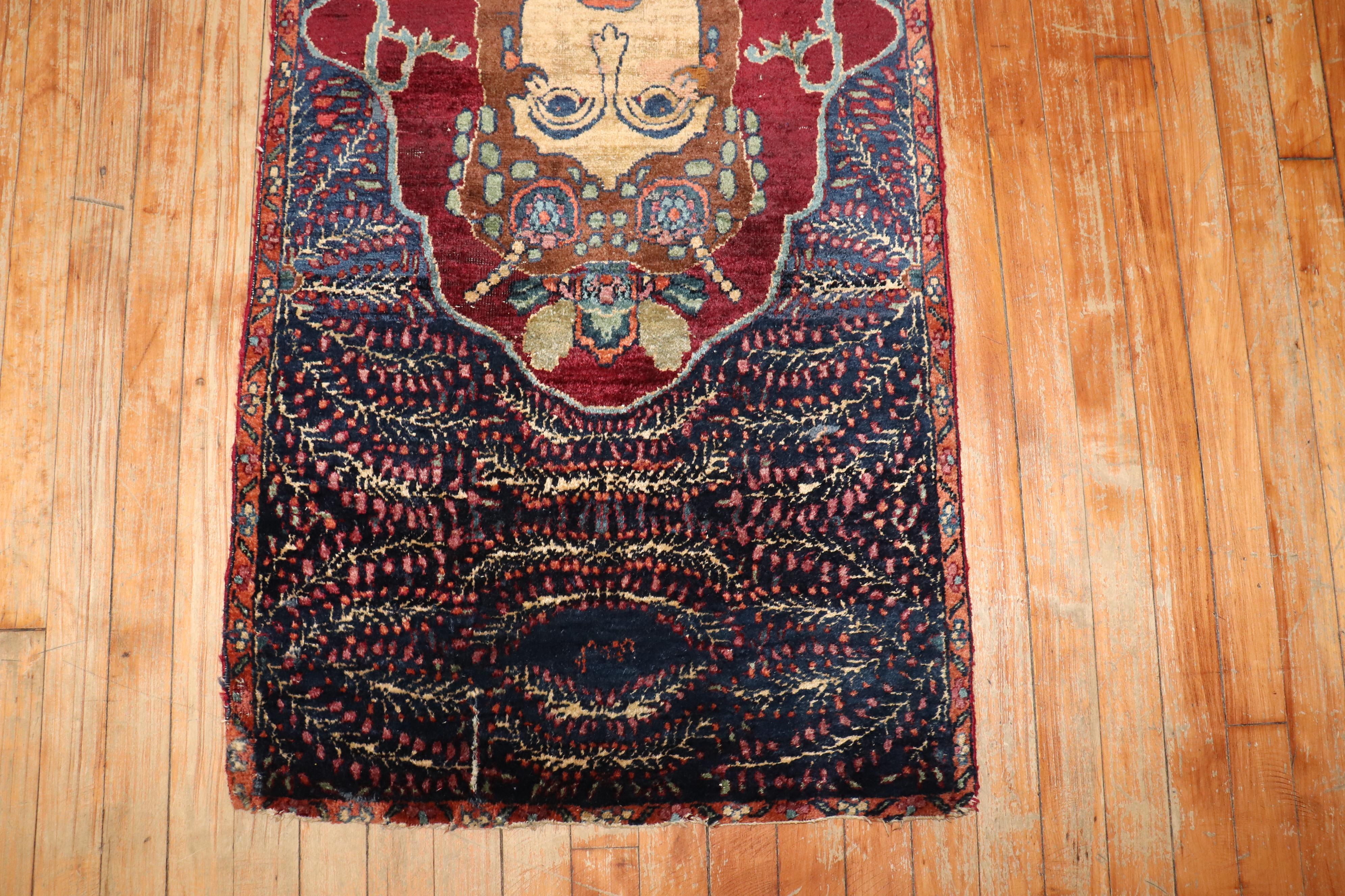 Zabihi Kollektion Göttin Königin Persischer malerischer Teppich im Angebot 1