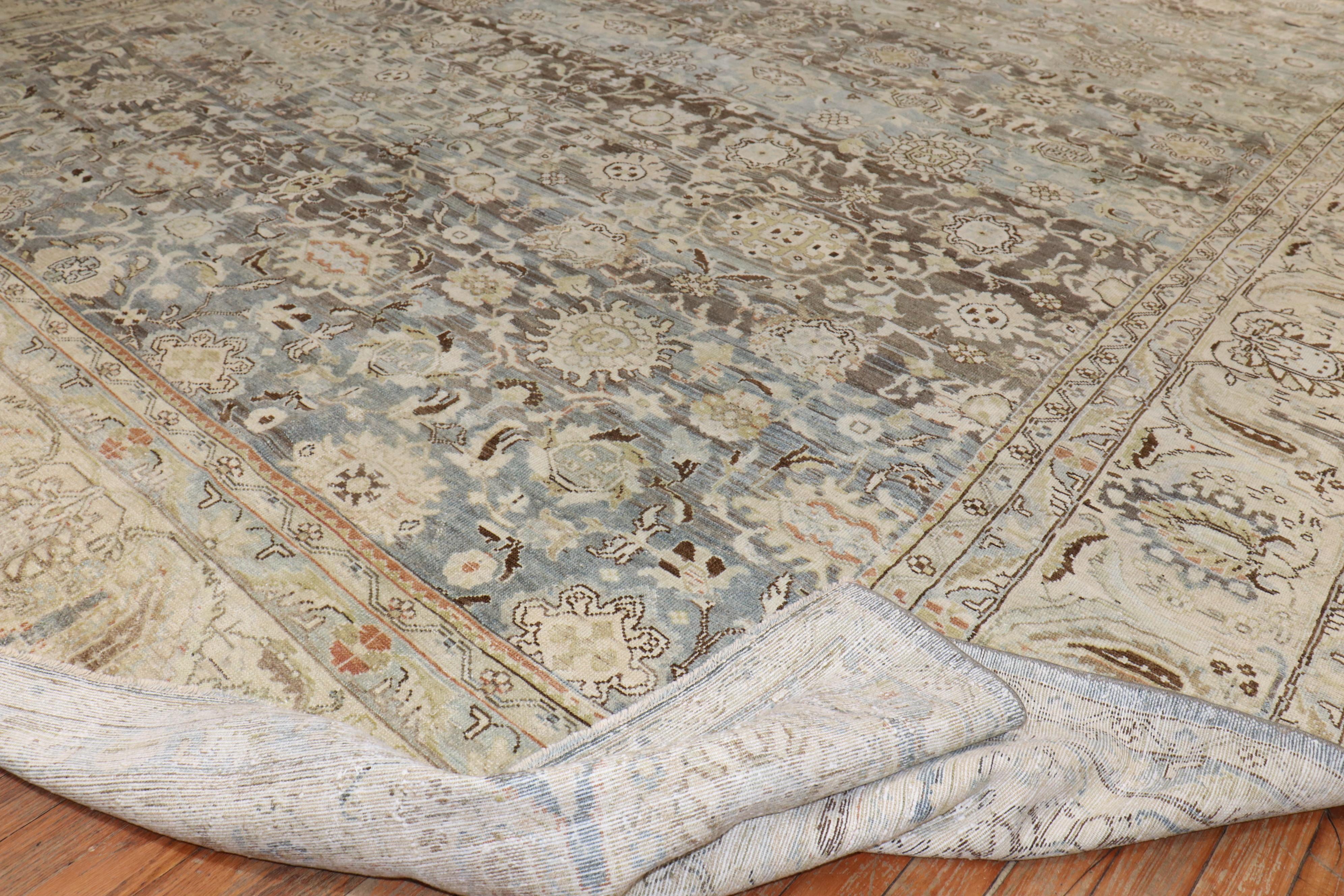 Colección Zabihi Alfombra Persa Antigua Malayer Gris Tejido a mano en venta