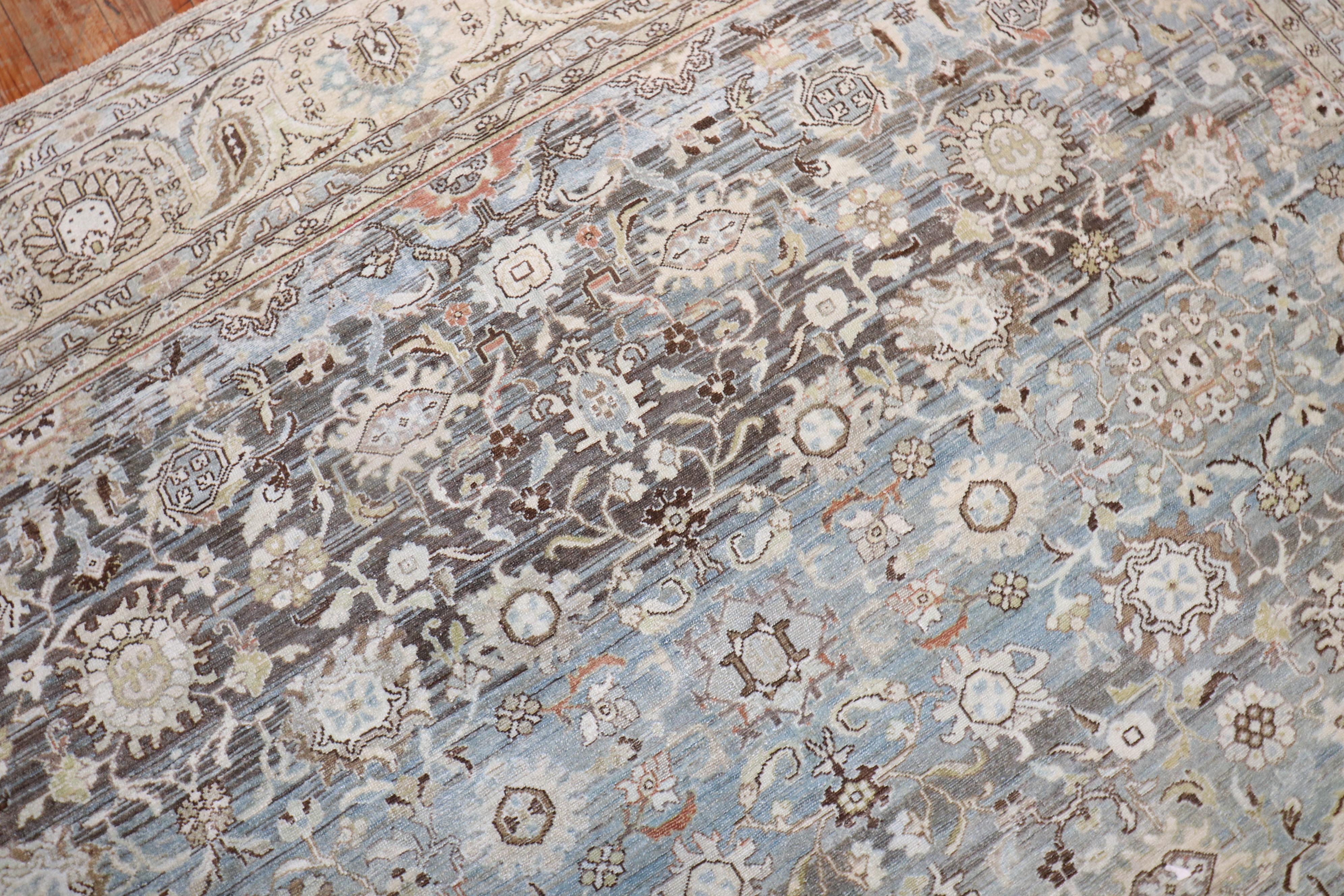 Colección Zabihi Alfombra Persa Antigua Malayer Gris siglo XX en venta