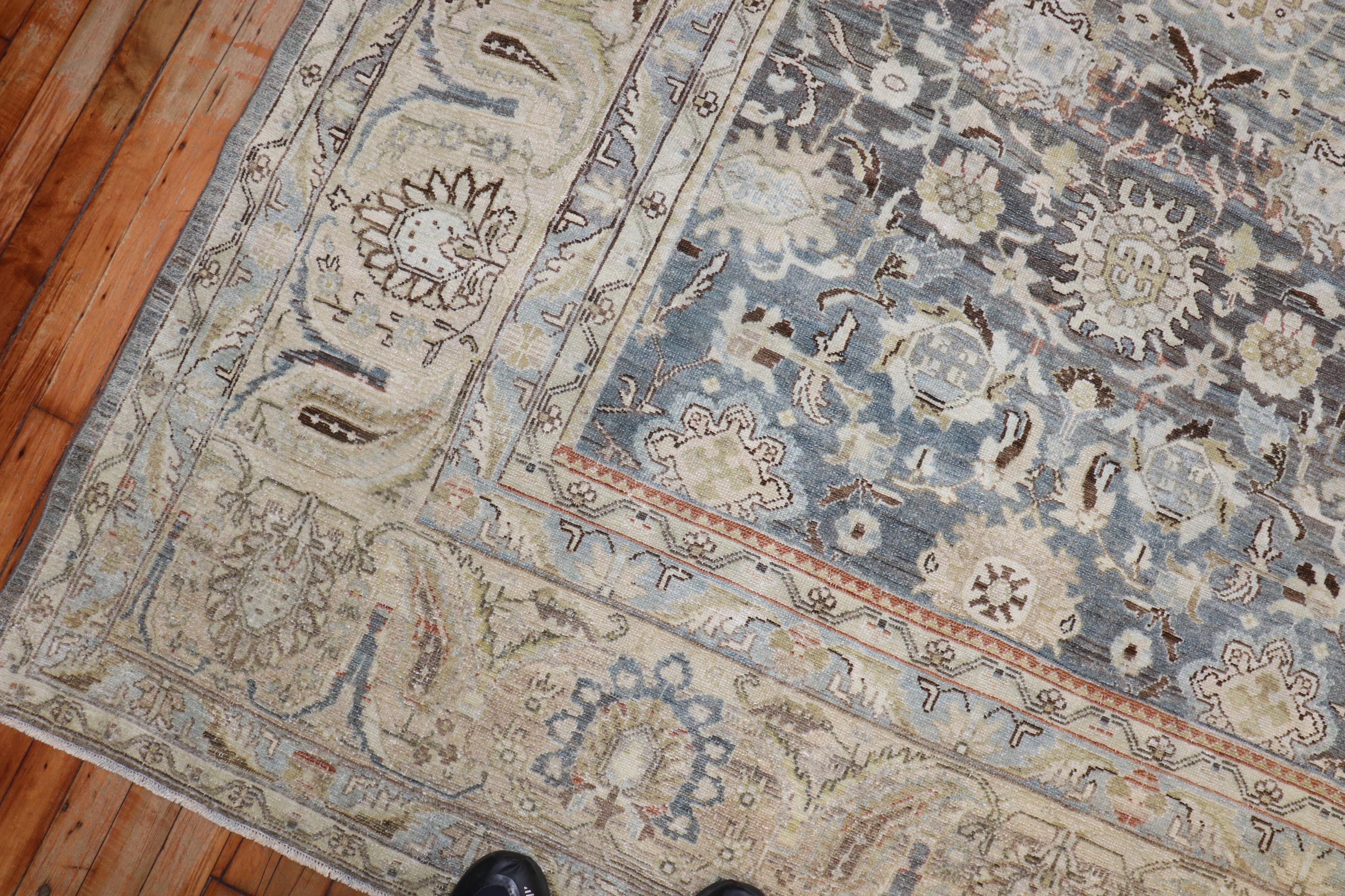 Colección Zabihi Alfombra Persa Antigua Malayer Gris en venta 1