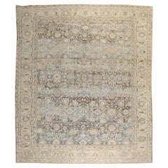 Grauer antiker persischer Malayer-Teppich aus der Zabihi-Kollektion