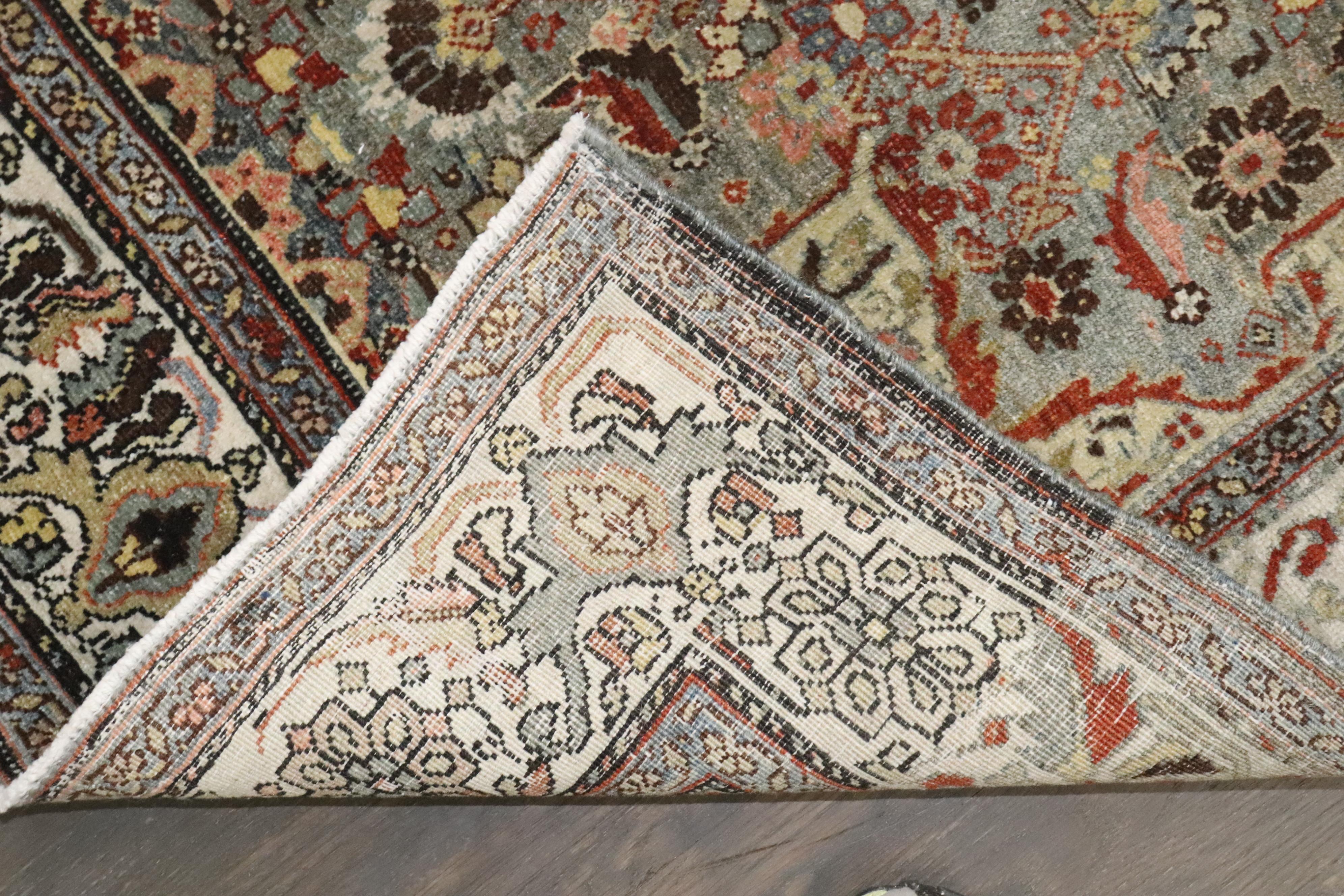 Tappeto Zabihi Collection Grigio Antico Persiano Sarouk Ferehan in vendita 1