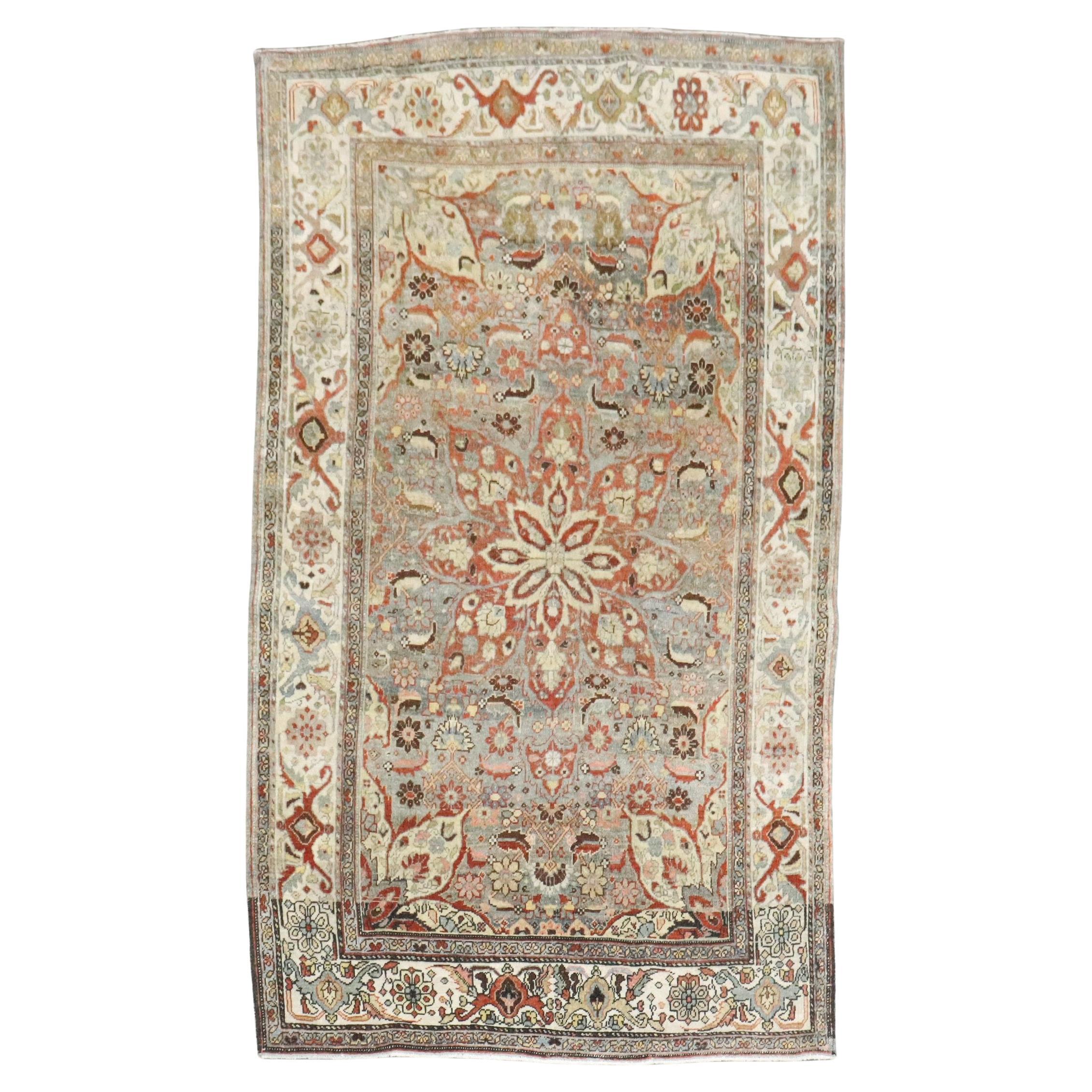 Tappeto Zabihi Collection Grigio Antico Persiano Sarouk Ferehan in vendita