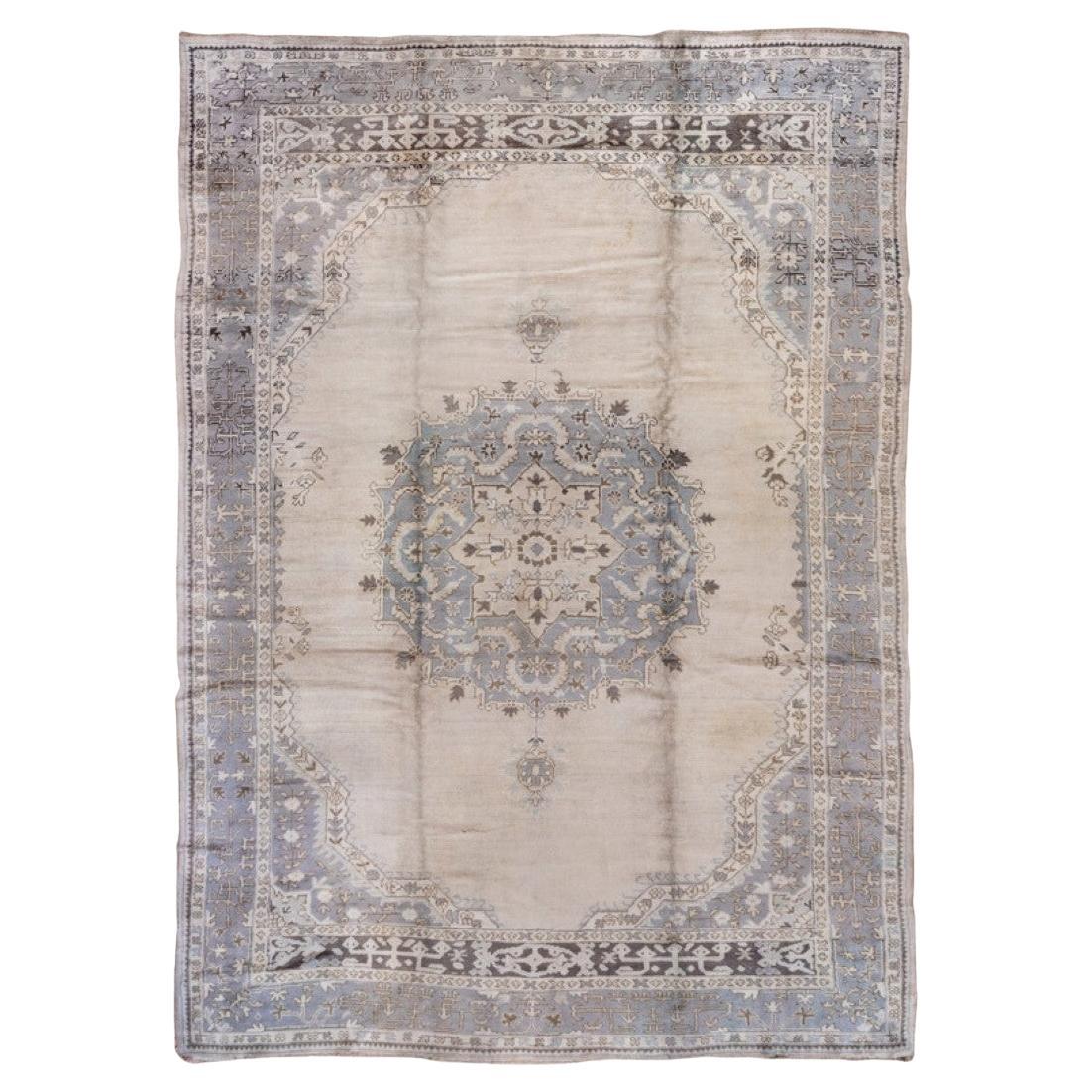 Tappeto Oushak Turco Antico Grigio Collection'S