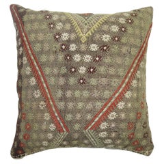 Zabihi Collection Gray Turkish Jajim Pillow