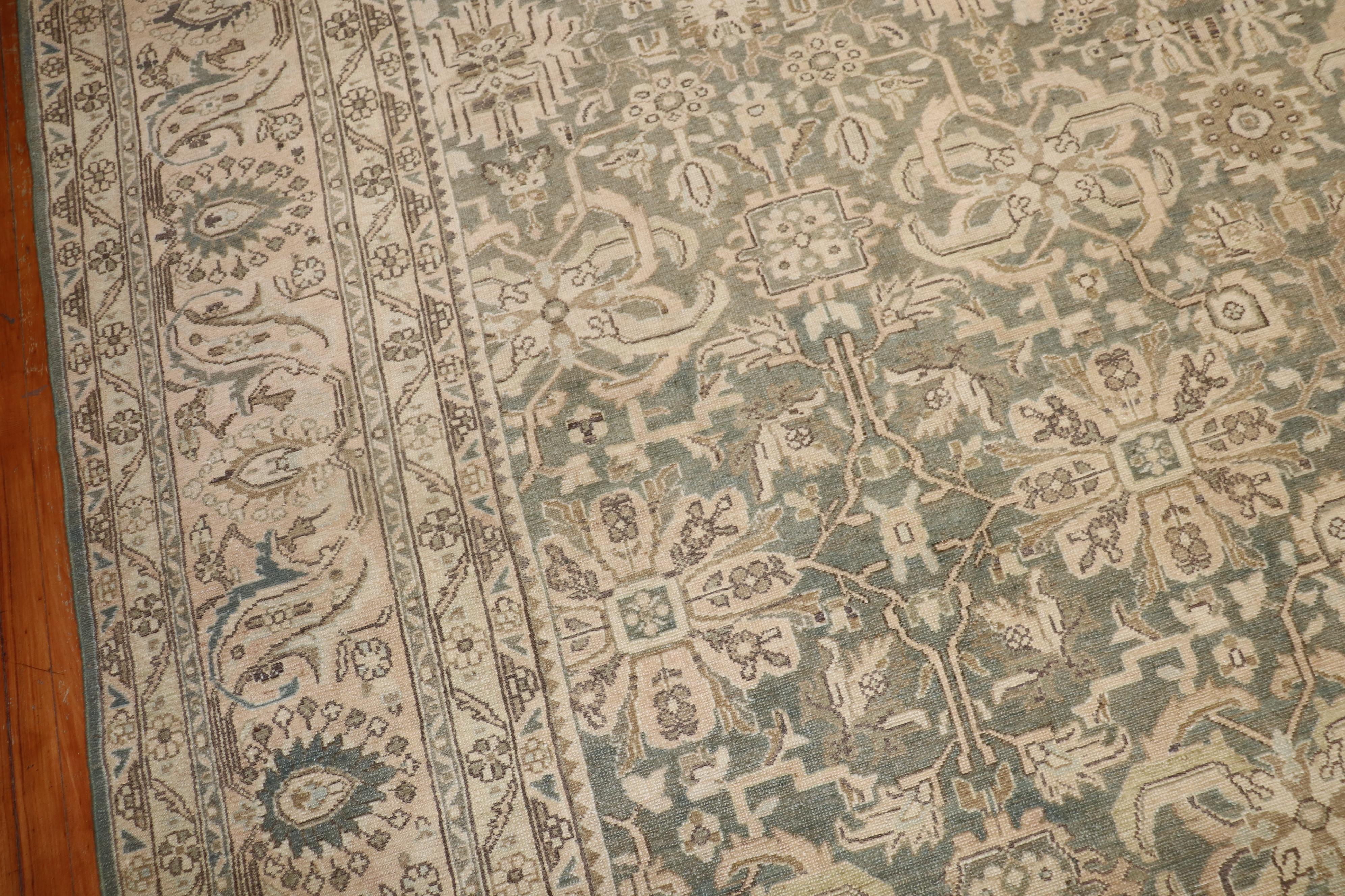 Zabihi Collection Grün Braun Raumgröße Persischer Malayer Teppich im Zustand „Gut“ im Angebot in New York, NY
