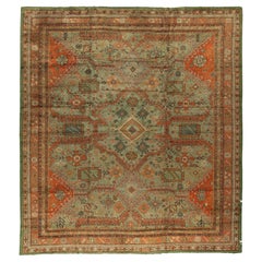 Antique Zabihi Collection Green Large Irish Donegal Rug