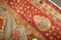 Zabihi Collection Green Red Palatial Size Antique Turkish Oushak, 12'7'' x 25'7'