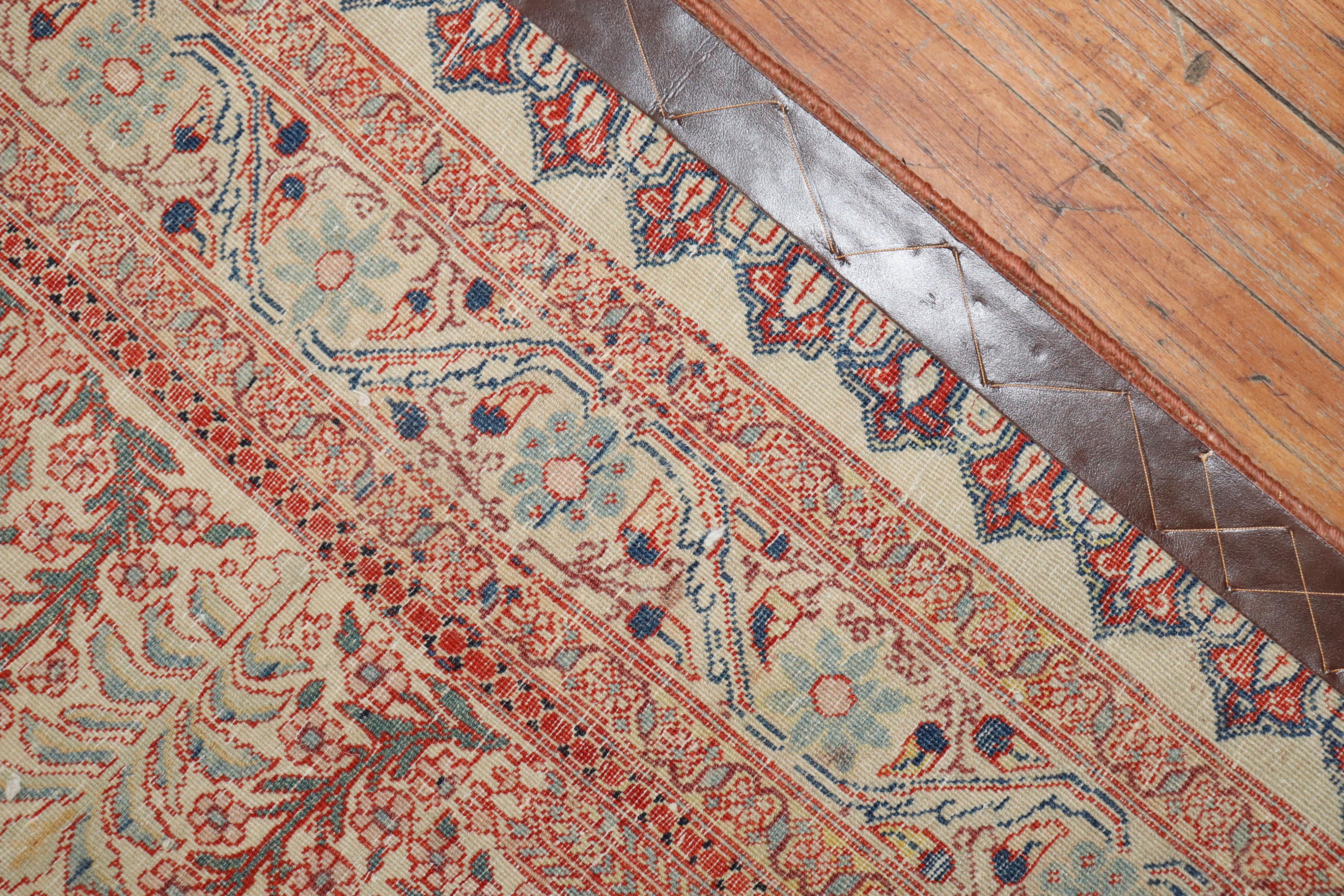 Zabihi Collection Hadji Jalili Tabriz 19th Century Antique Rug For Sale 9