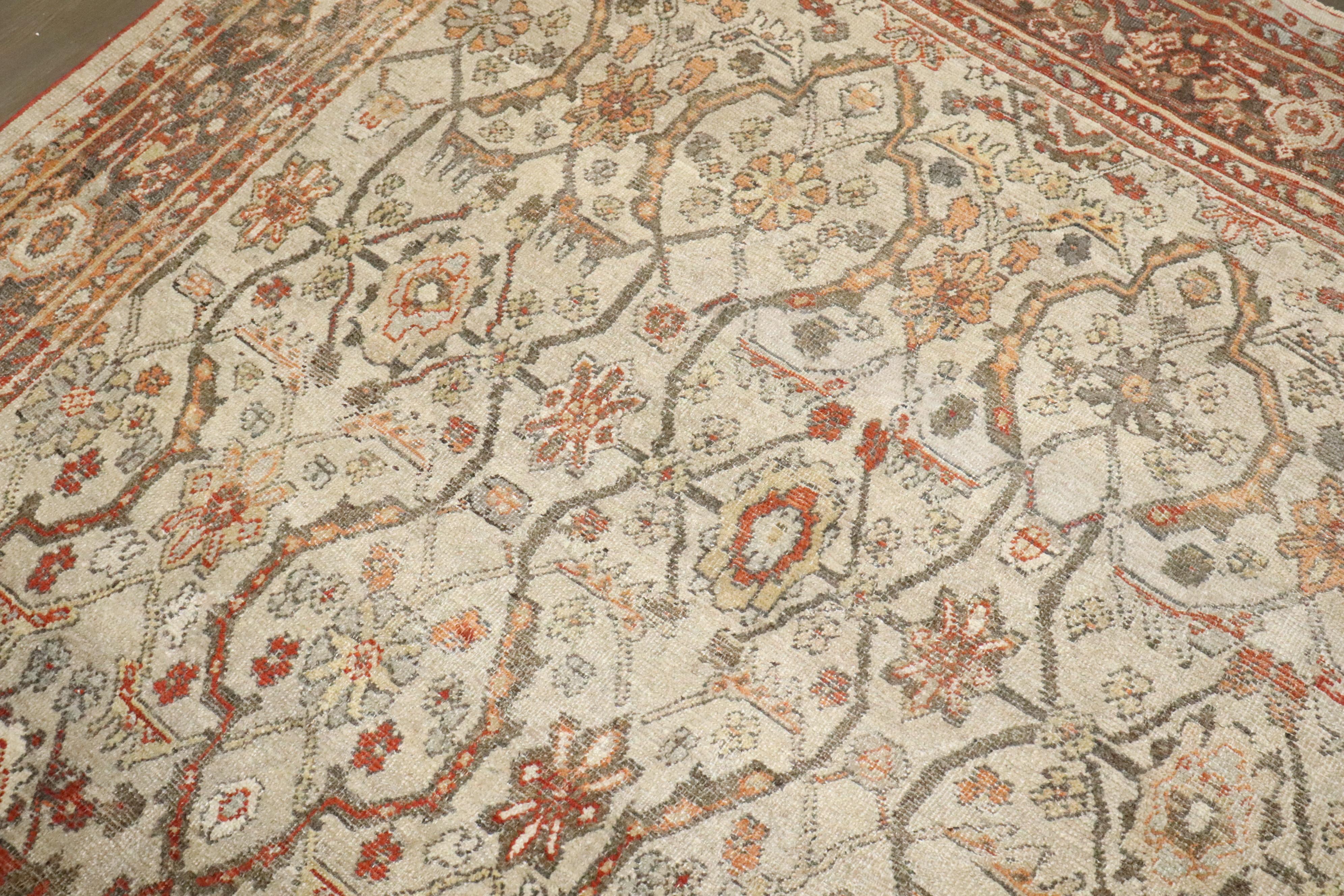 ein zimmergroßer persischer Mahal-Teppich mit Elfenbeinfeldern aus dem frühen 20.

Einzelheiten
Teppich nein.	j4621
Größe	8' 6