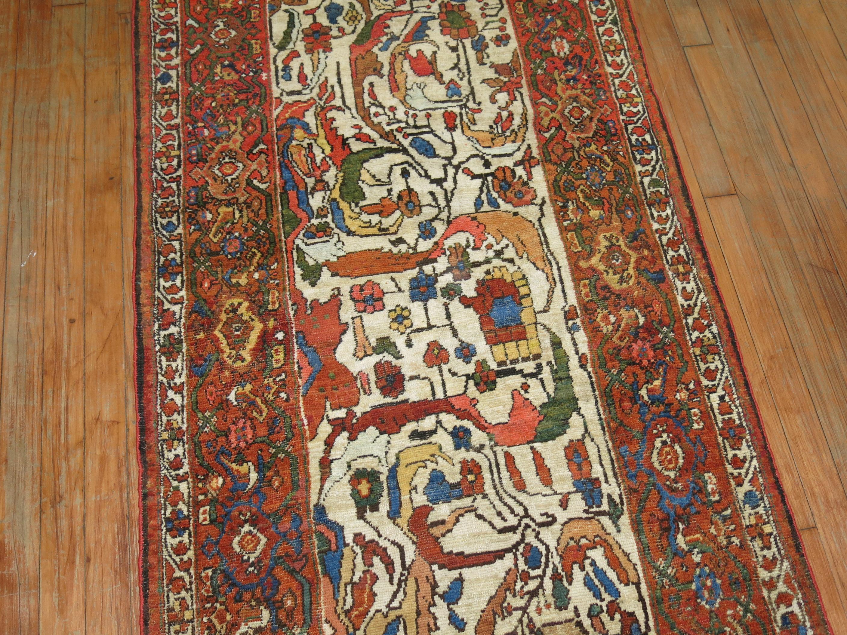 a late 19th-century Northwest Persian ivory-ground antique runner

Details
rug no.	j1184
size	2'11