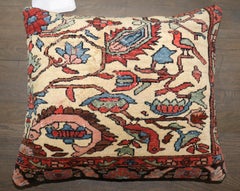 Zabihi Collection Ivory Persian Sarouk Fereghan Rug Pillow