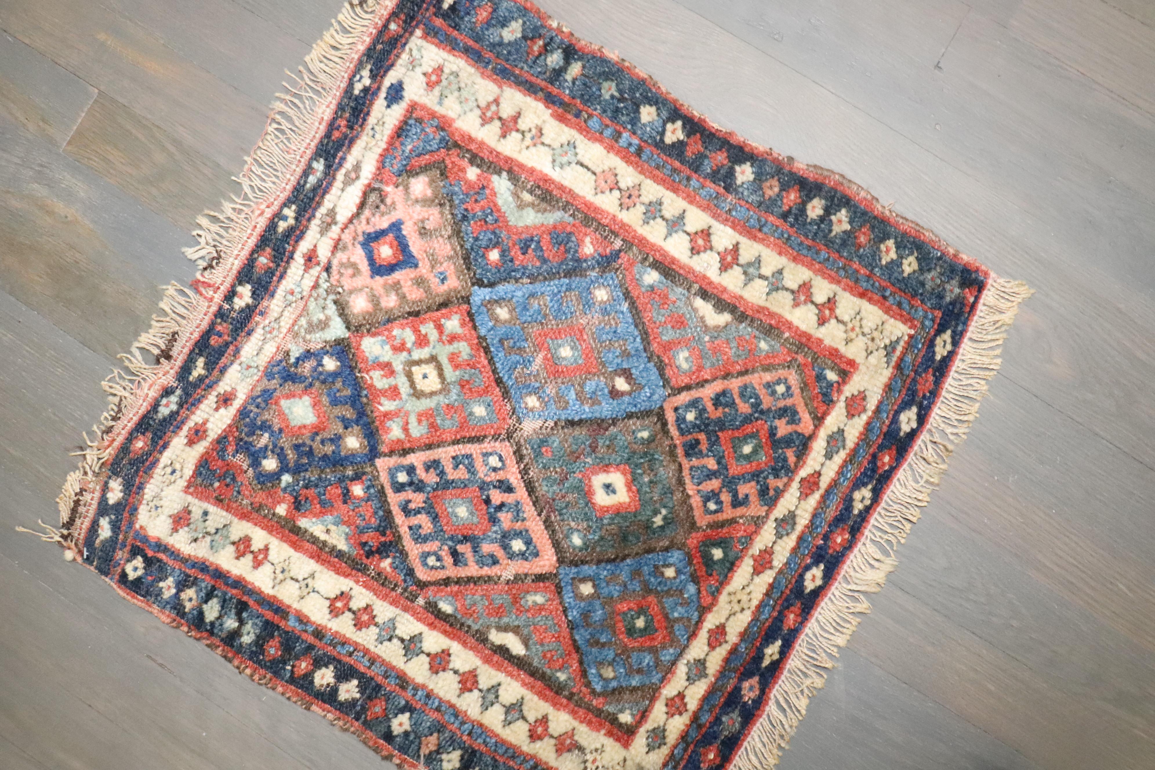 Tribal Zabihi Collection Jaff Kurd Bagface Rug For Sale