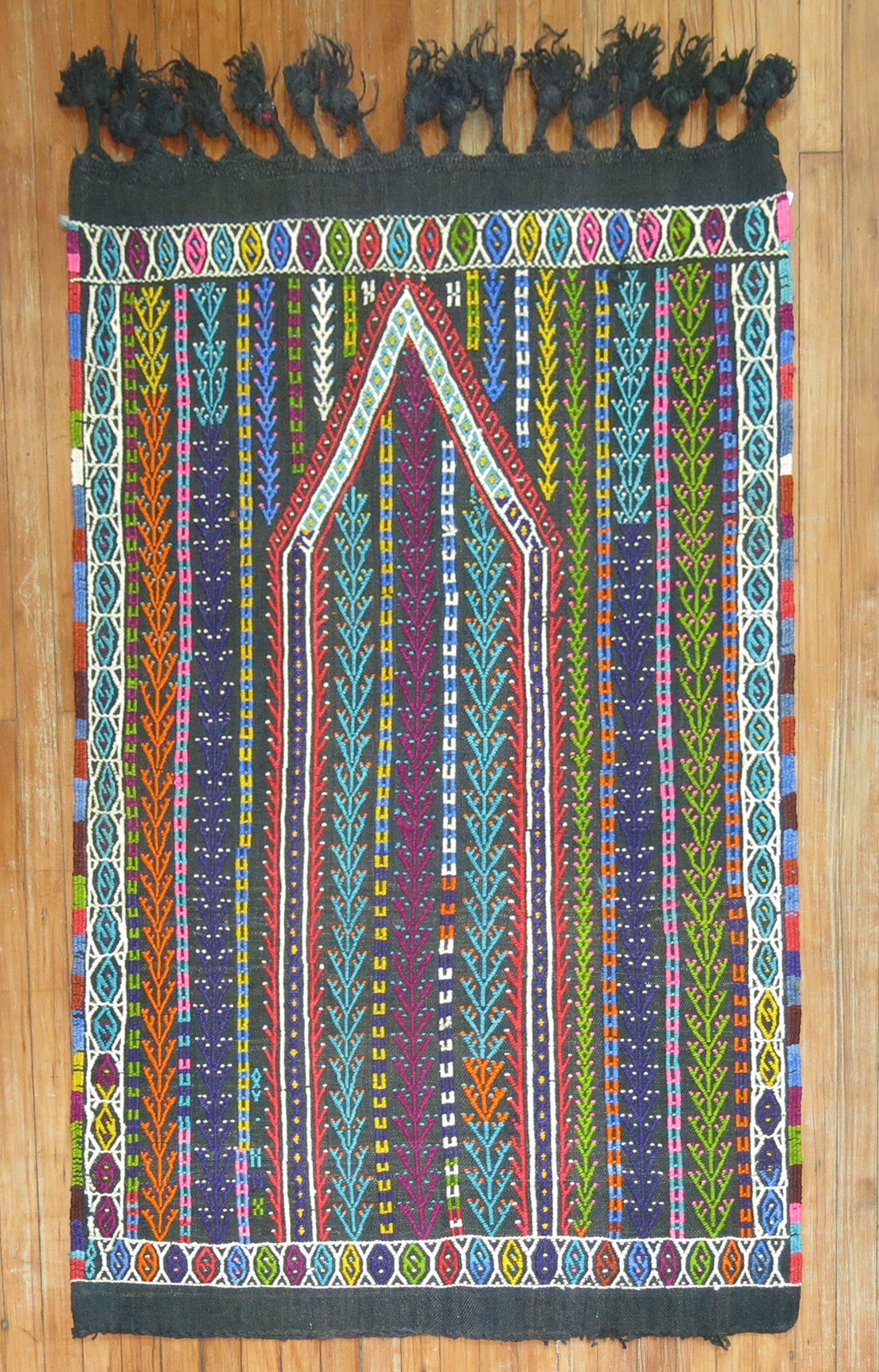 Zabihi Collection Jajim Türkisch Klein Flachgewebe (Kelim) im Angebot