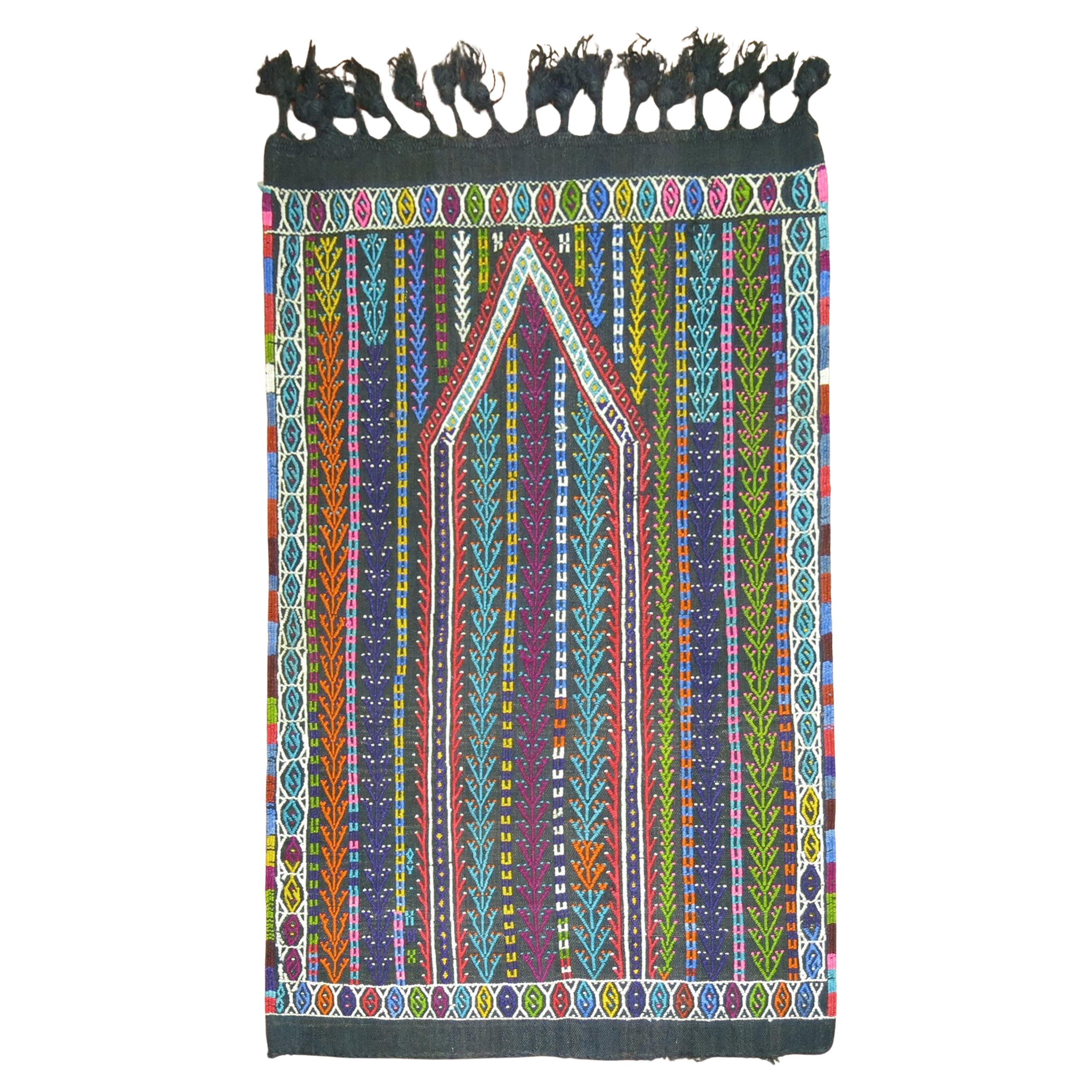 Zabihi Collection Jajim Türkisch Klein Flachgewebe im Angebot