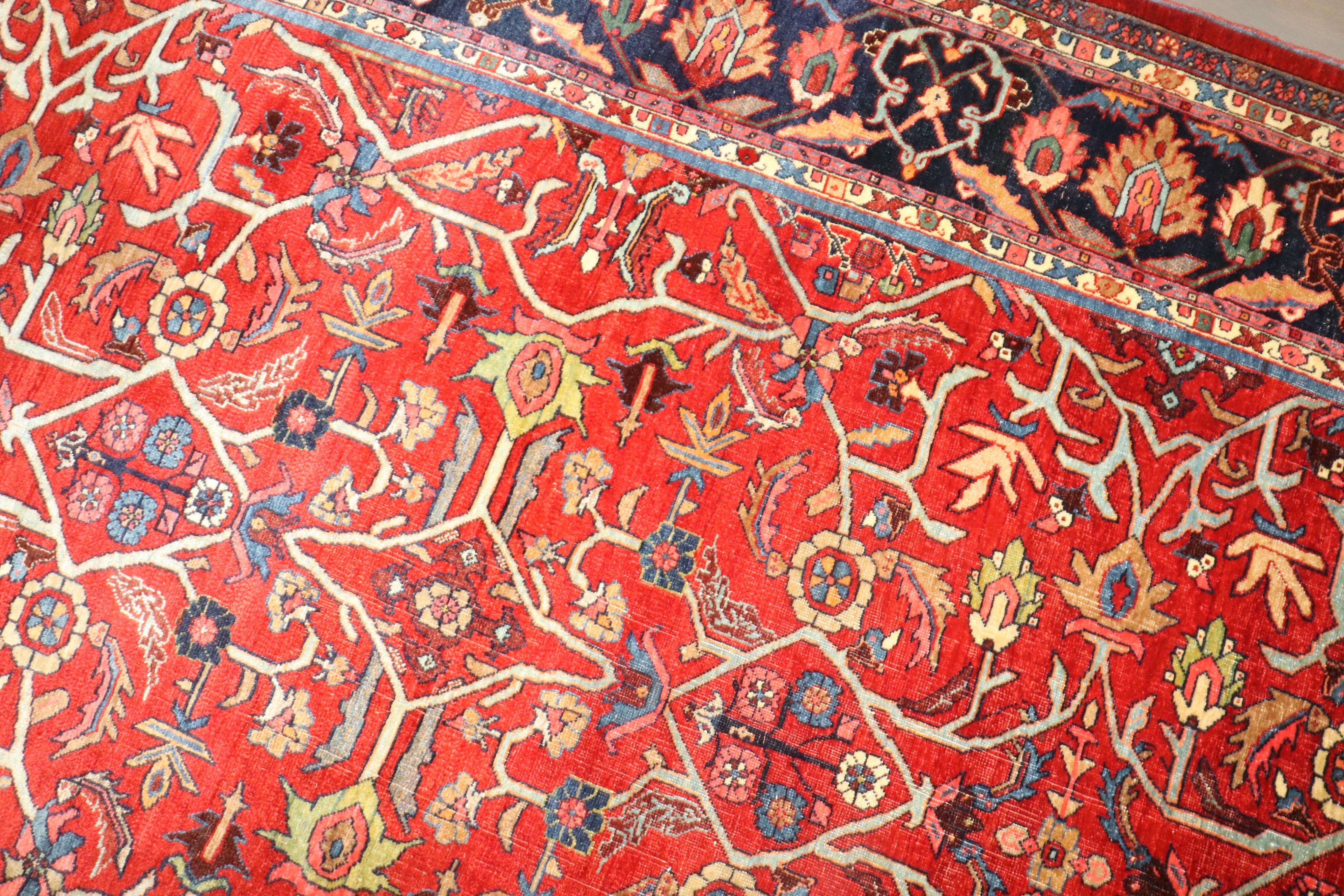 Colección Zabihi Alfombra Persa Antigua Bidjar Tonos Joya en venta 4