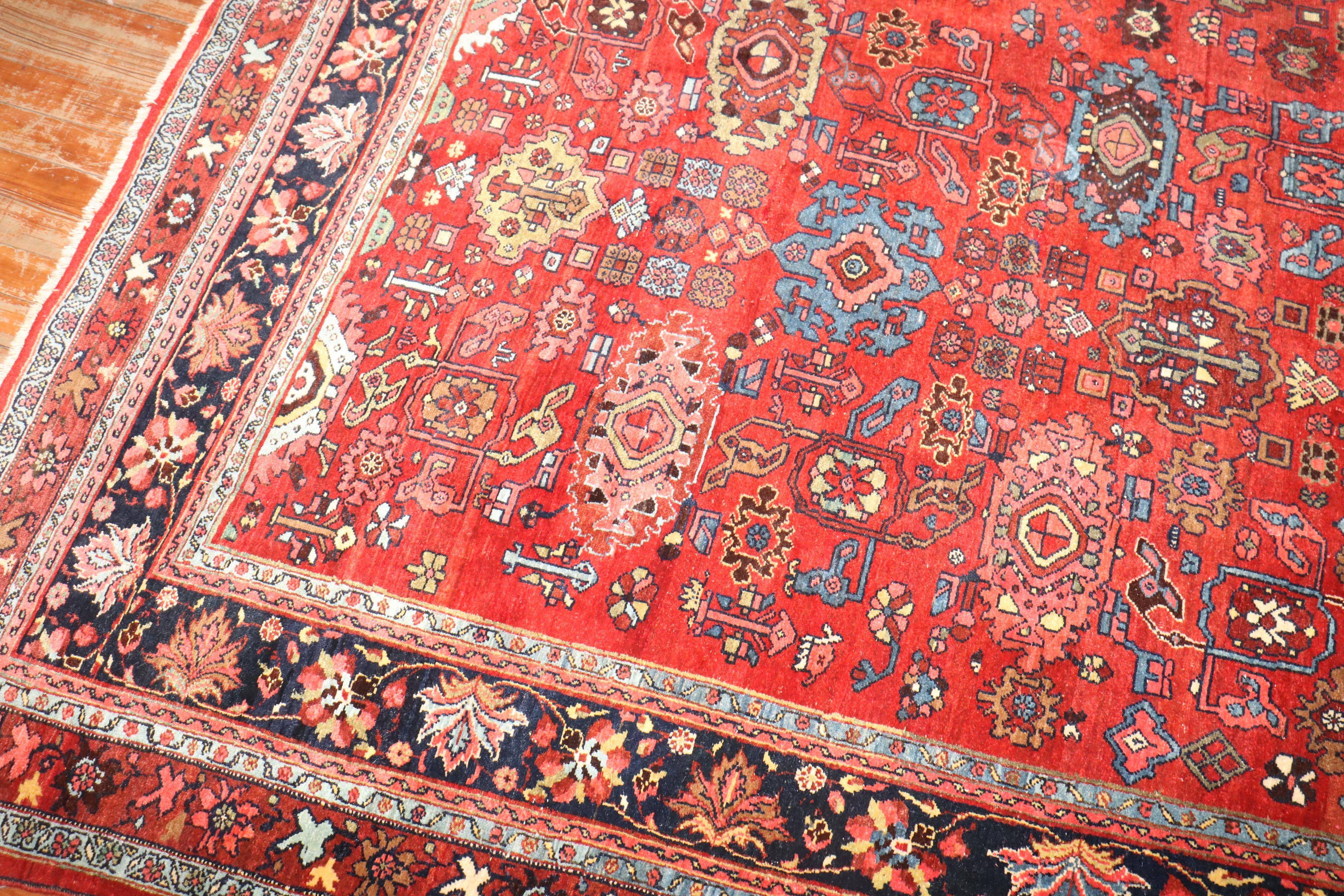 Zabihi Kollektion Juwelen getönter antiker persischer Bidjar-Teppich im Angebot 3