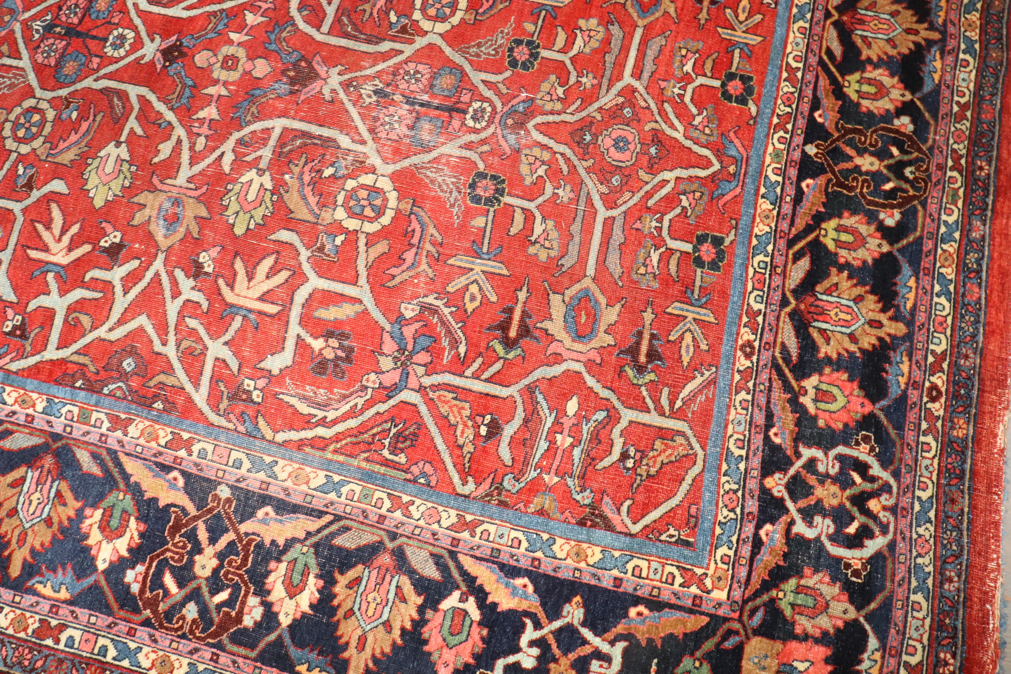 Colección Zabihi Alfombra Persa Antigua Bidjar Tonos Joya en venta 5