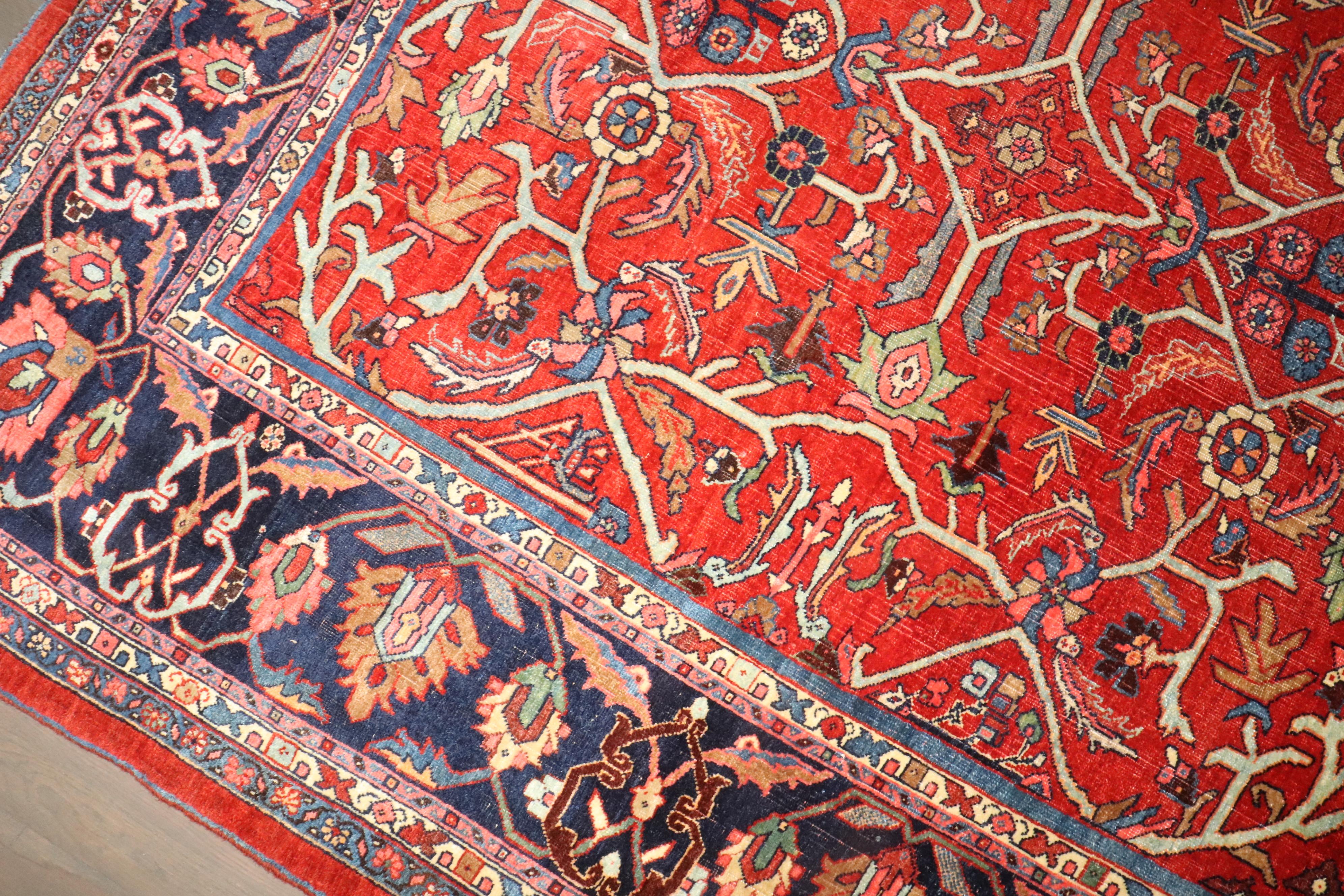 Colección Zabihi Alfombra Persa Antigua Bidjar Tonos Joya en venta 6