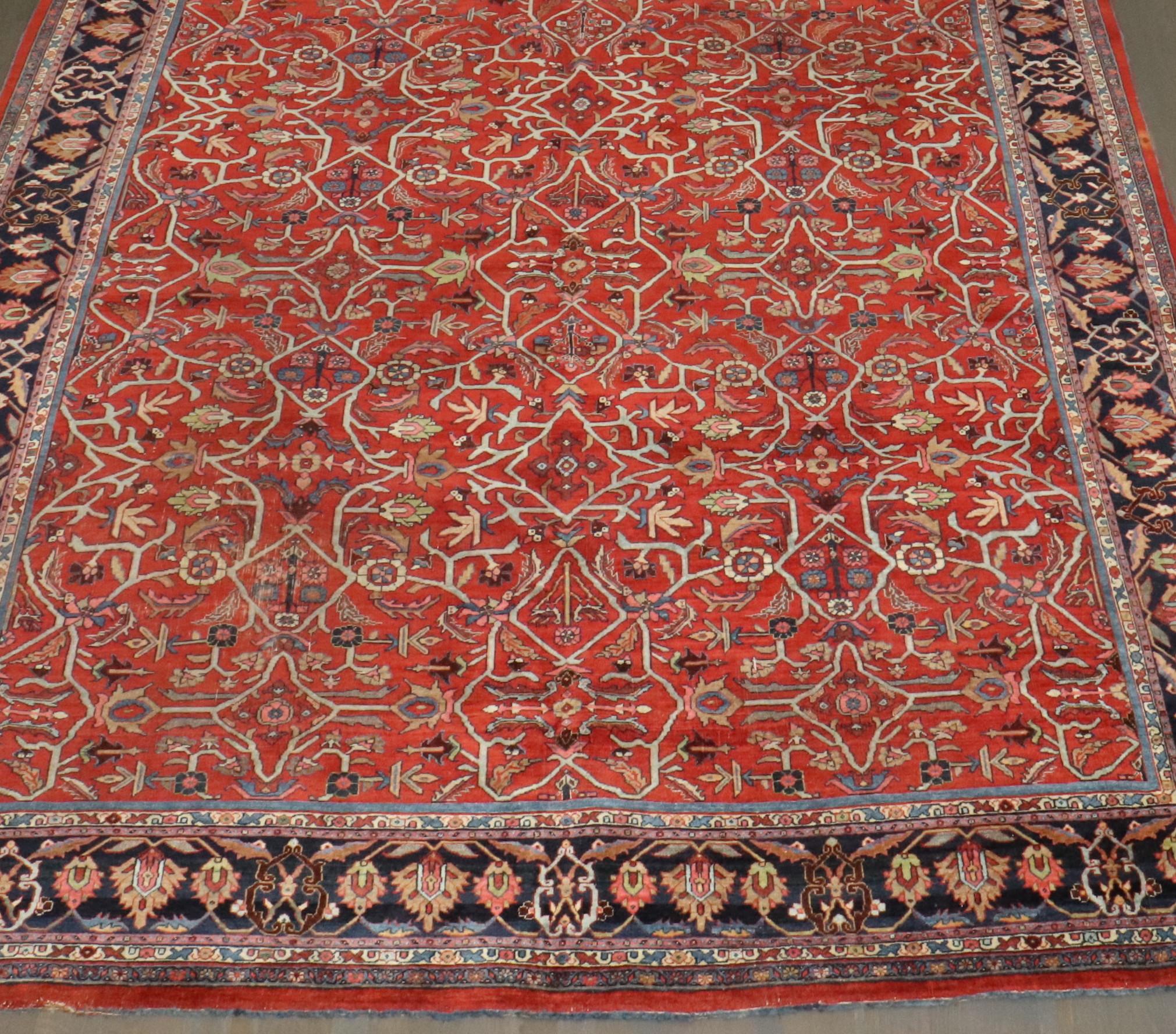 Colección Zabihi Alfombra Persa Antigua Bidjar Tonos Joya en venta 7