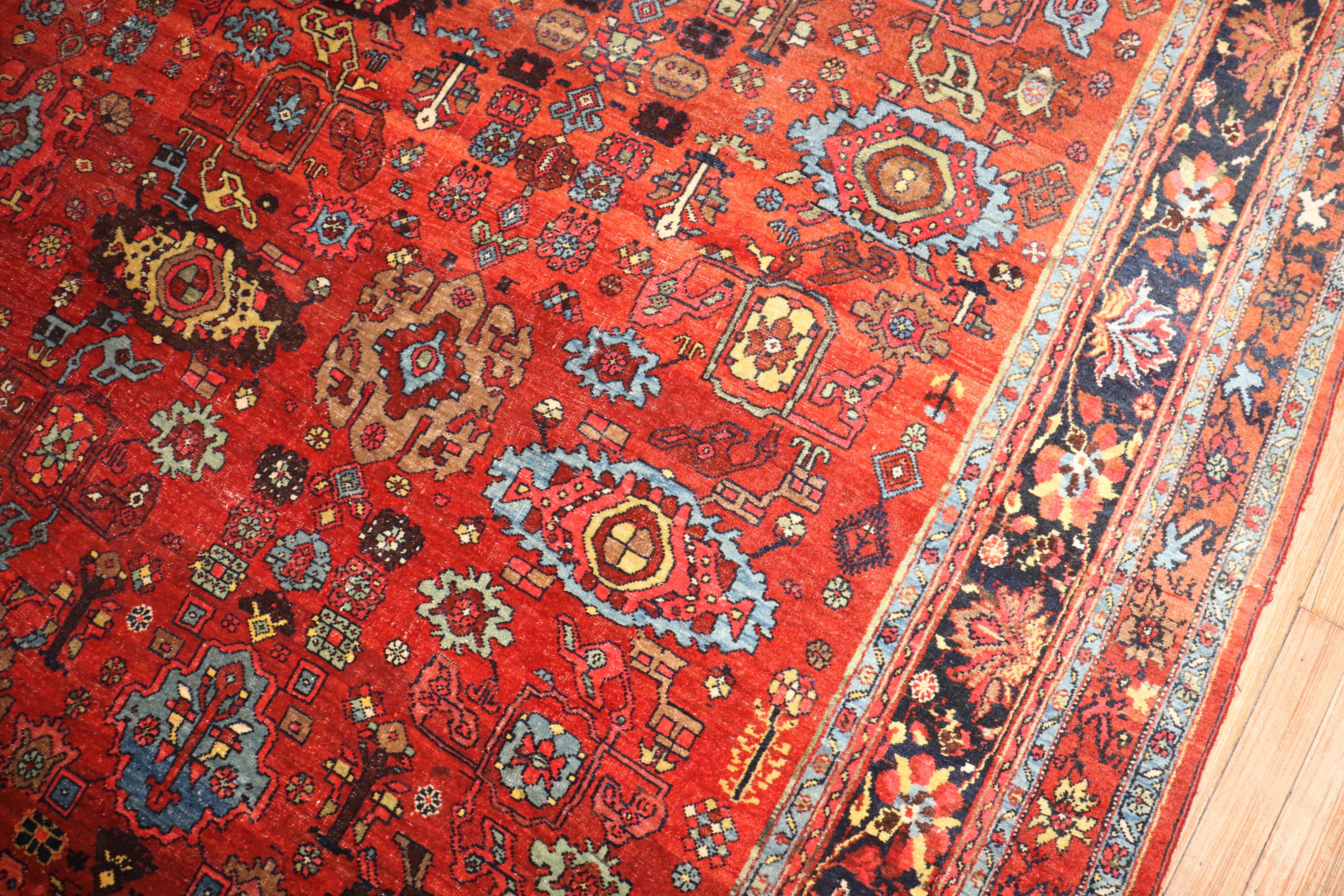 Zabihi Kollektion Juwelen getönter antiker persischer Bidjar-Teppich im Angebot 6