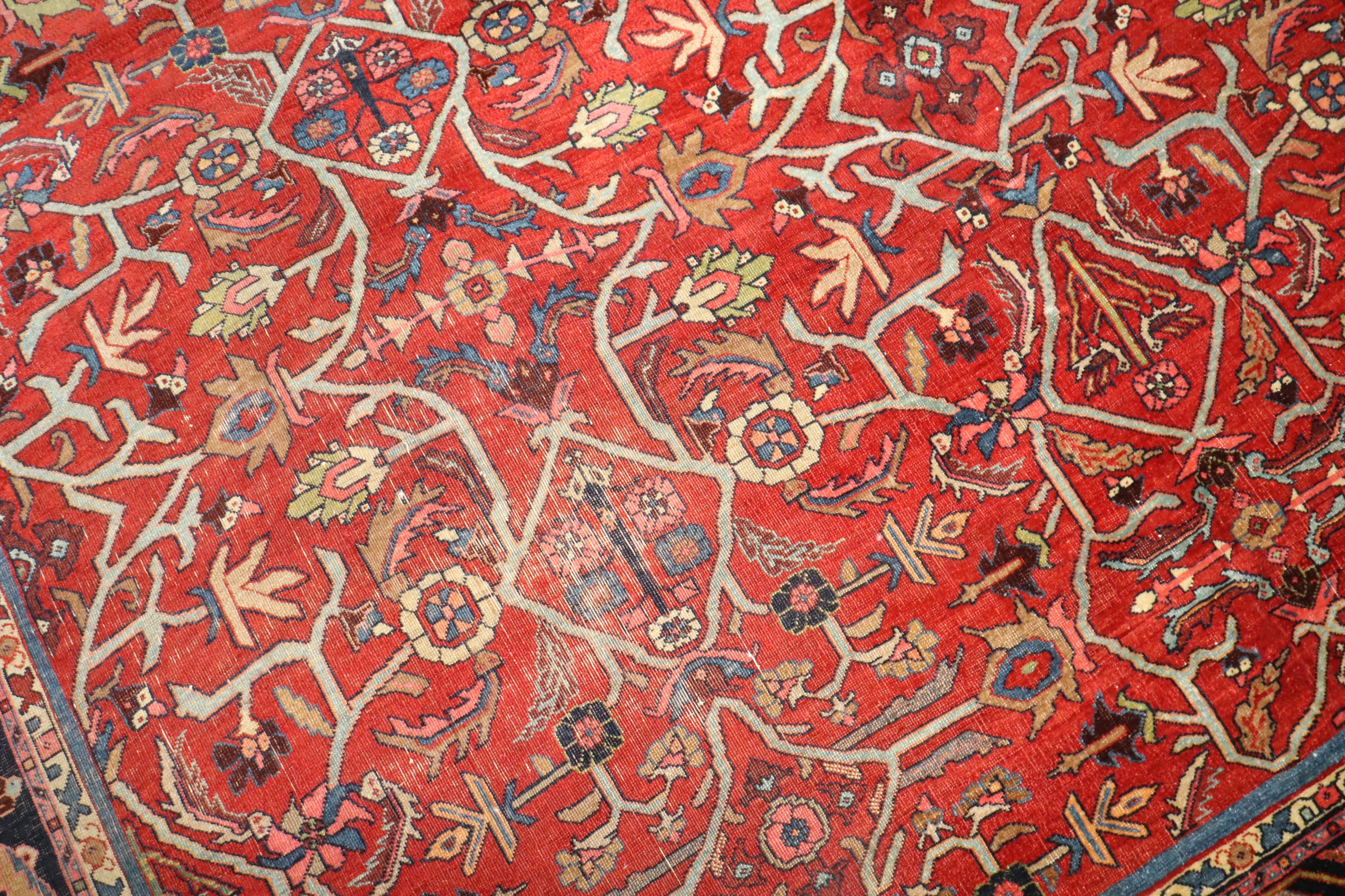 Colección Zabihi Alfombra Persa Antigua Bidjar Tonos Joya en venta 8