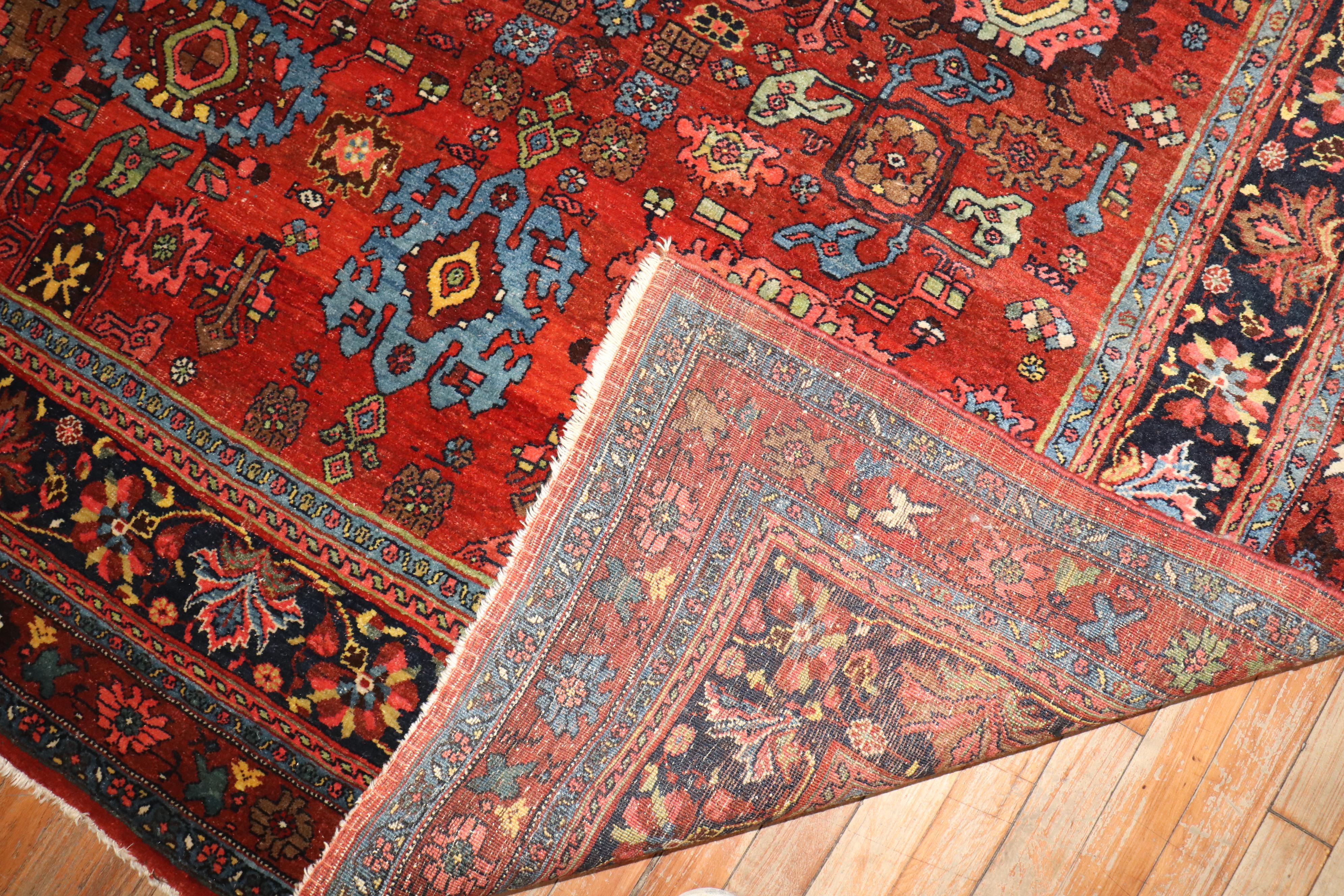 Zabihi Kollektion Juwelen getönter antiker persischer Bidjar-Teppich im Angebot 7